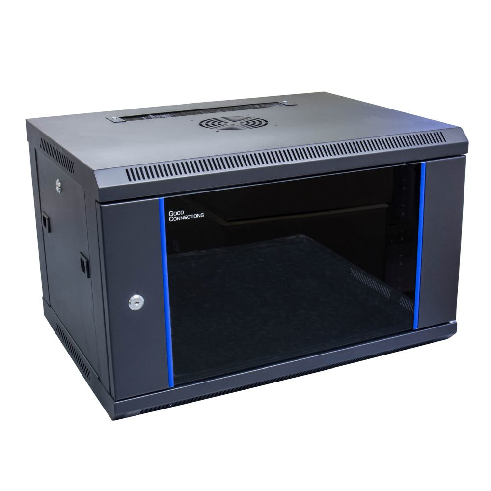 Alcasa GC-R0006 tagre 6U Rack mont sur le mur Noir, Bleu