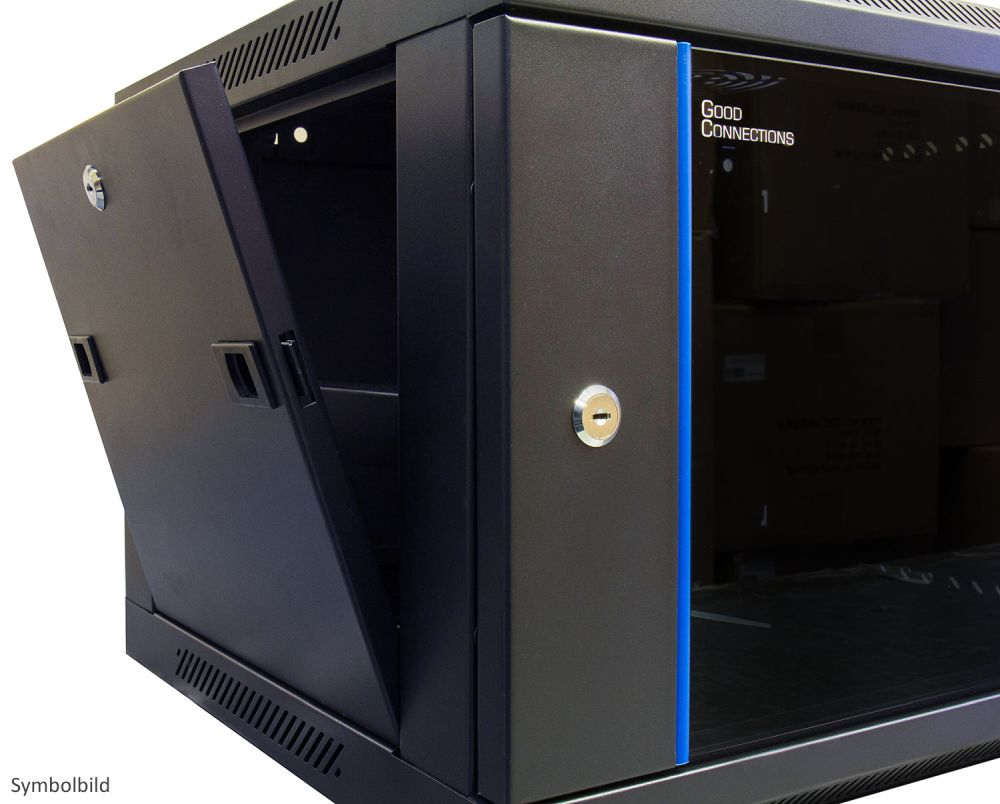 Alcasa GC-R0006 tagre 6U Rack mont sur le mur Noir, Bleu