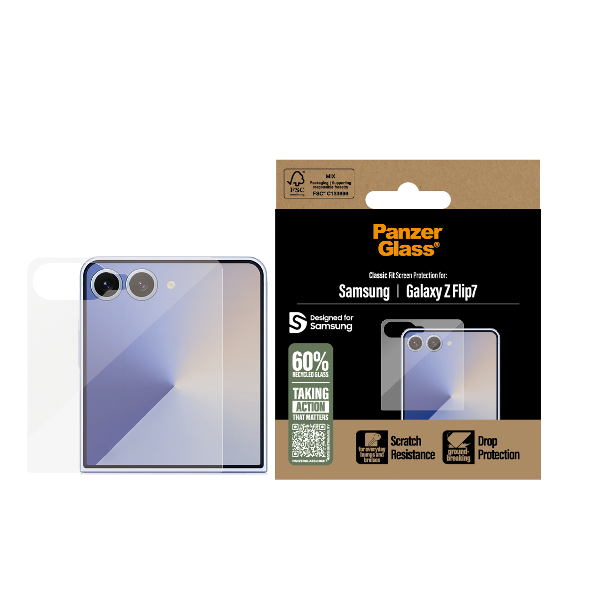 PanzerGlass � Screen Protector Samsung Galaxy Z Flip7 | Classic Fit