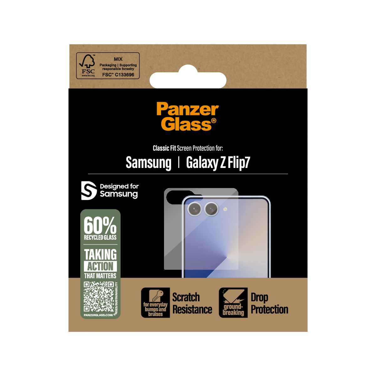 PanzerGlass � Screen Protector Samsung Galaxy Z Flip7 | Classic Fit
