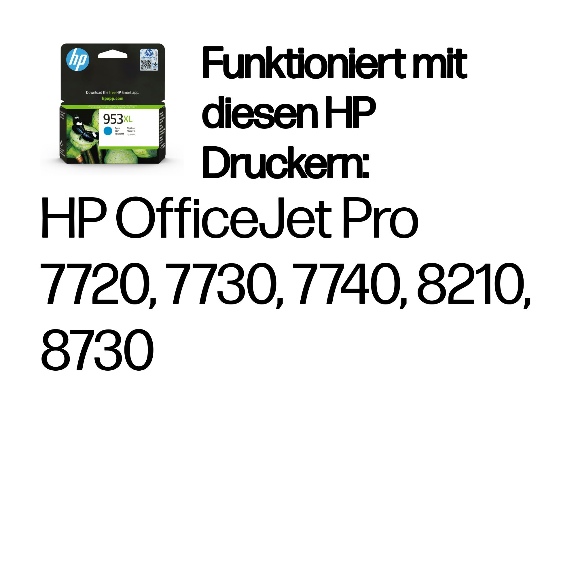 HP 953XL - 18 ml - Hohe Ergiebigkeit - Cyan -