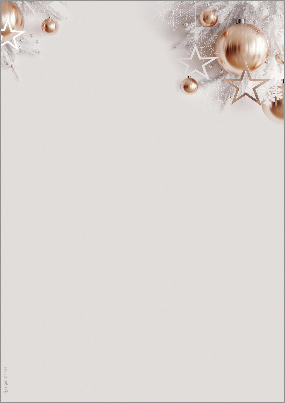 Sigel Weihnachtsbriefpapier Christmas in rose-gold Motiv DIN A4 90 g/qm 100 - 90 g/m� - A4