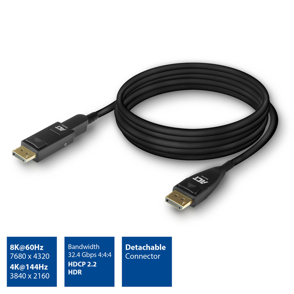 ACT AK4152 cavo DisplayPort 20 m Nero