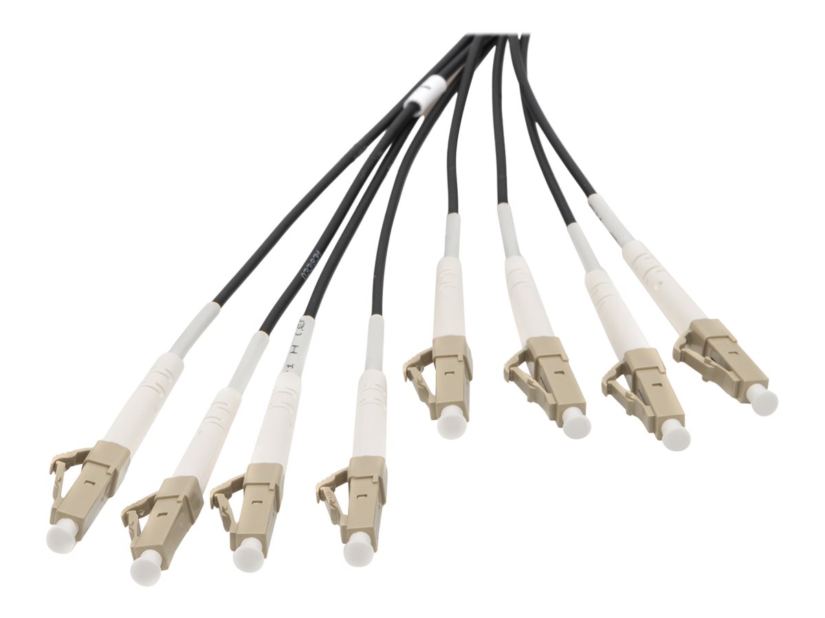 Digitus C�ble breakout fibre optique universel pr�assembl�, multimode OM4, 8 fibres, LC/UPC LC/UPC