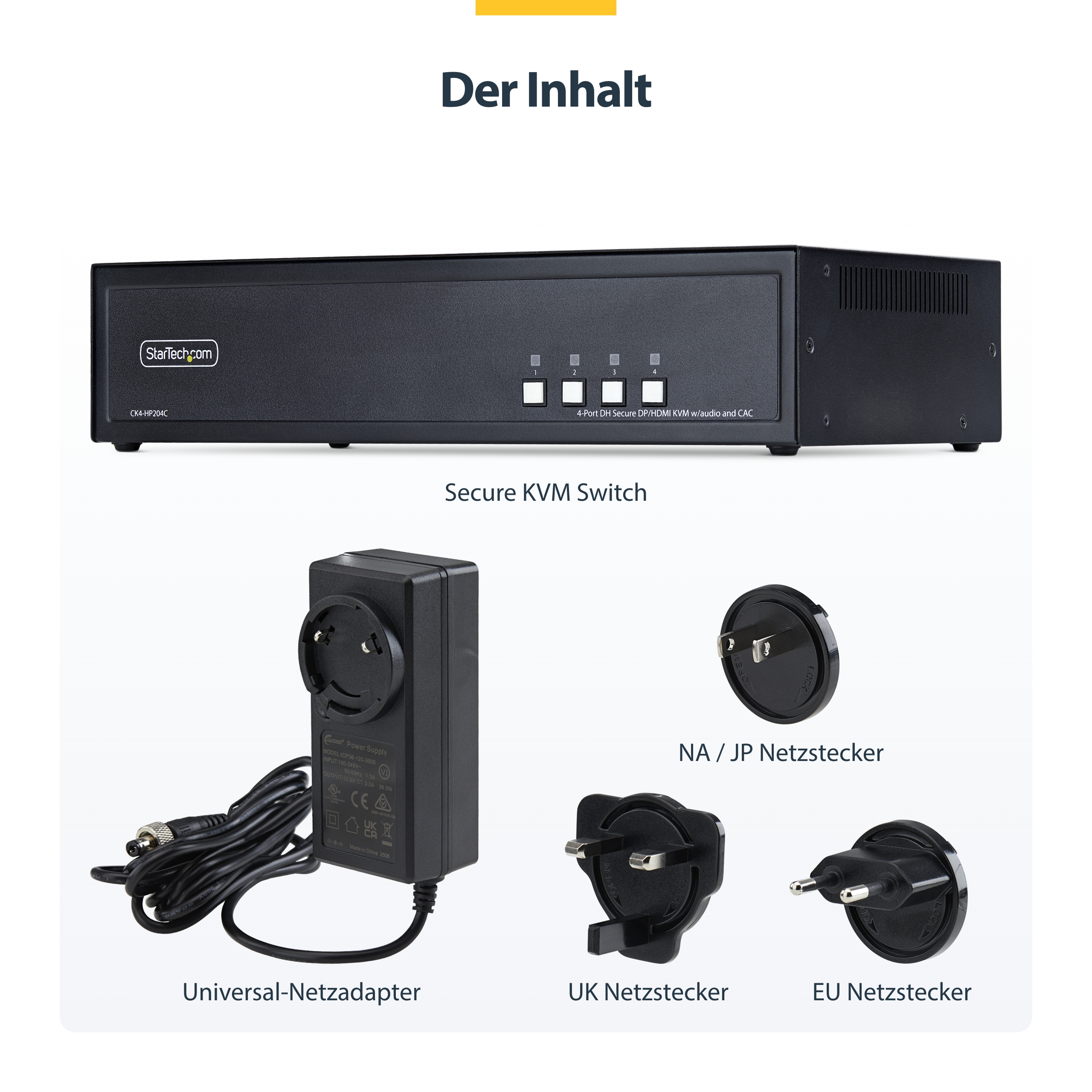 StarTech.com KVM-Switch - sicher - 4 x KVM