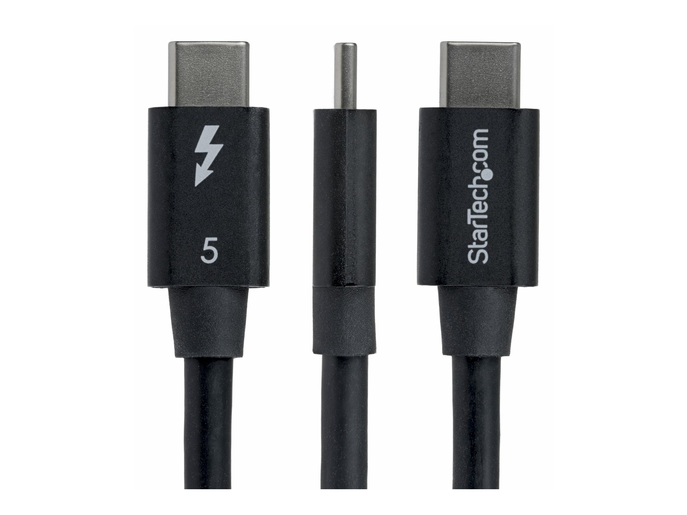 StarTech.com 2.6ft (80cm) Right Angle Thunderbolt 5 Cable, 80Gbps/Up to 120Gbps, 240W PD, 8K 60Hz, Certified Thunderbolt Cable, Compatible w/Thunderbolt 4/USB4/USB-C