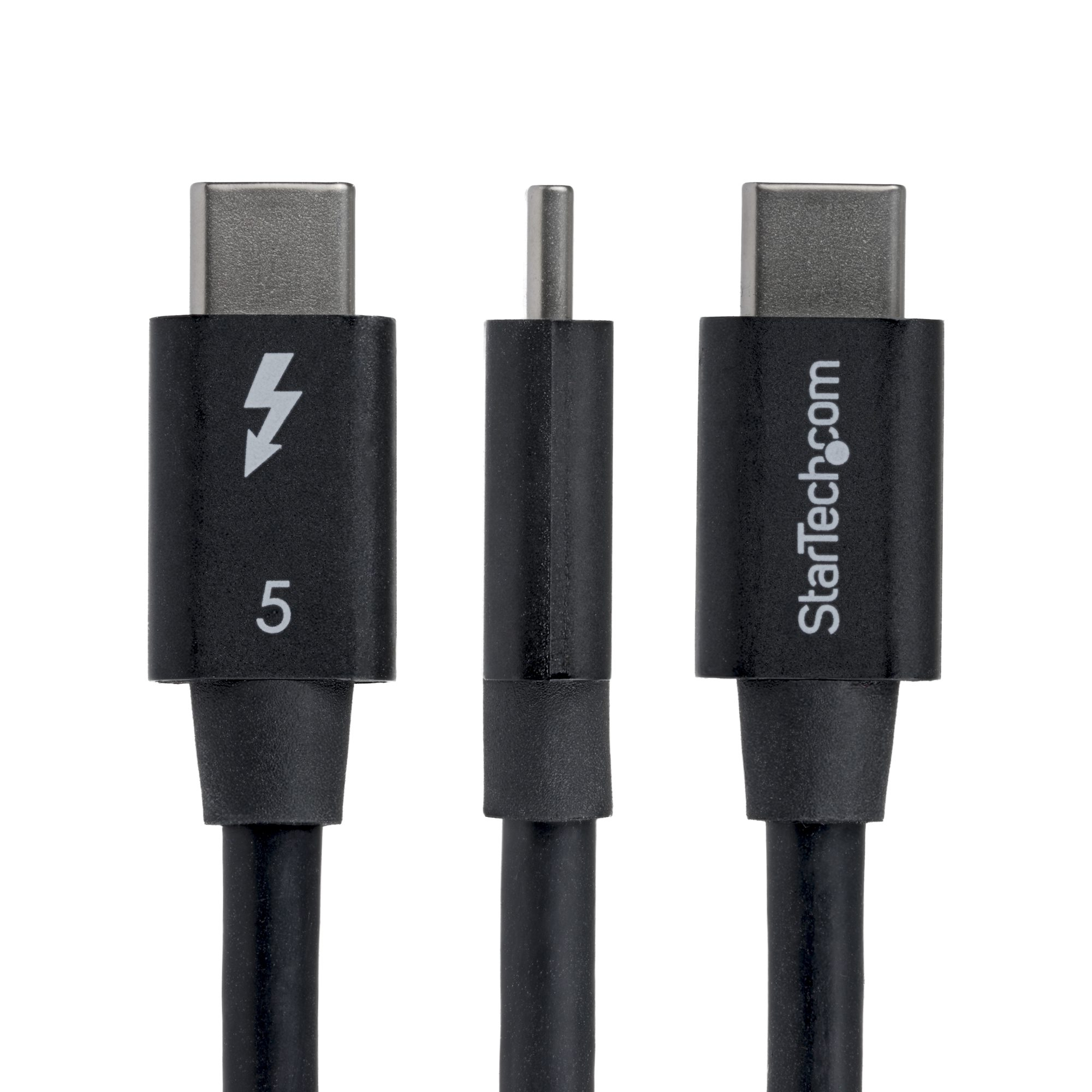 StarTech.com 2.6ft (80cm) Right Angle Thunderbolt 5 Cable, 80Gbps/Up to 120Gbps, 240W PD, 8K 60Hz, Certified Thunderbolt Cable, Compatible w/Thunderbolt 4/USB4/USB-C