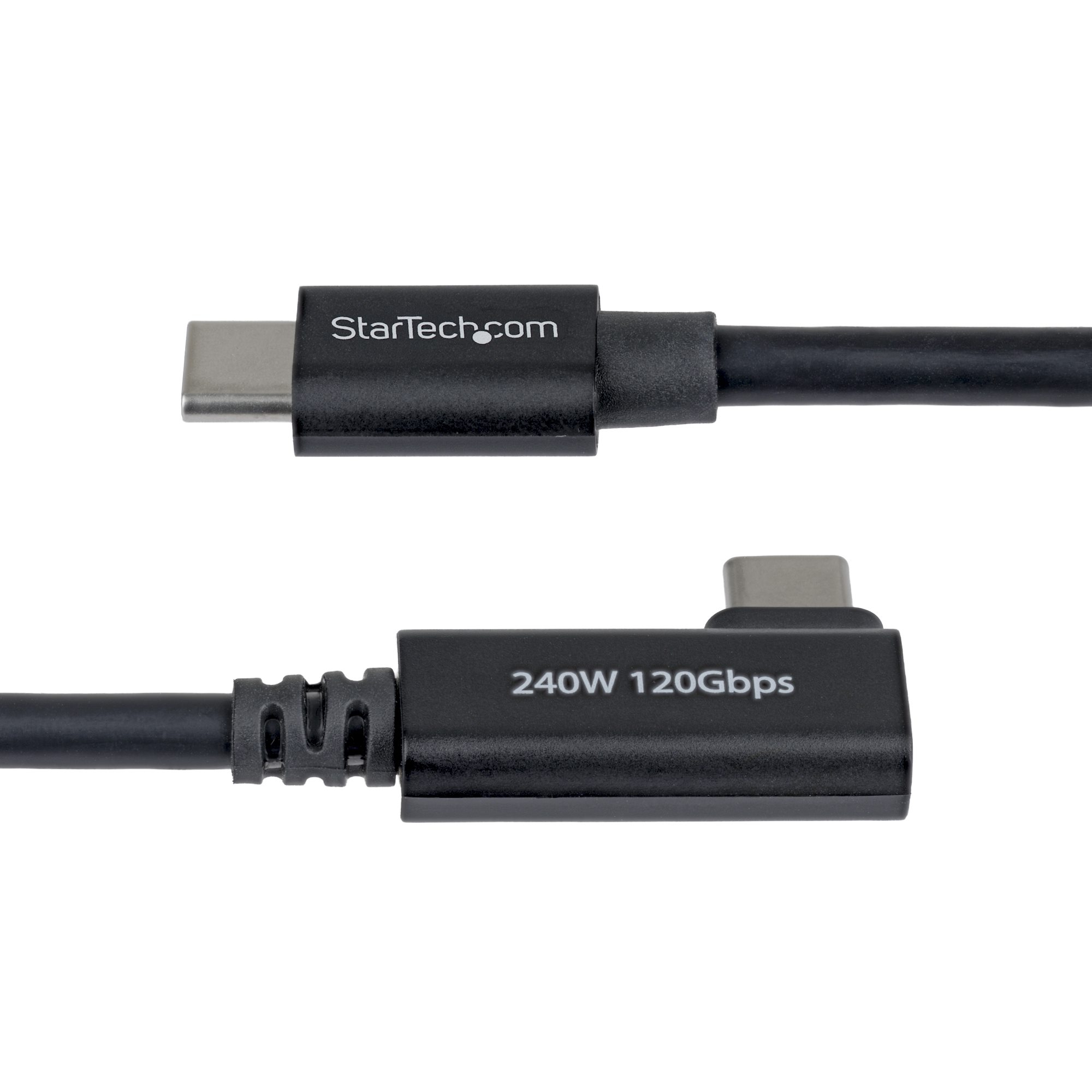 StarTech.com 2.6ft (80cm) Right Angle Thunderbolt 5 Cable, 80Gbps/Up to 120Gbps, 240W PD, 8K 60Hz, Certified Thunderbolt Cable, Compatible w/Thunderbolt 4/USB4/USB-C