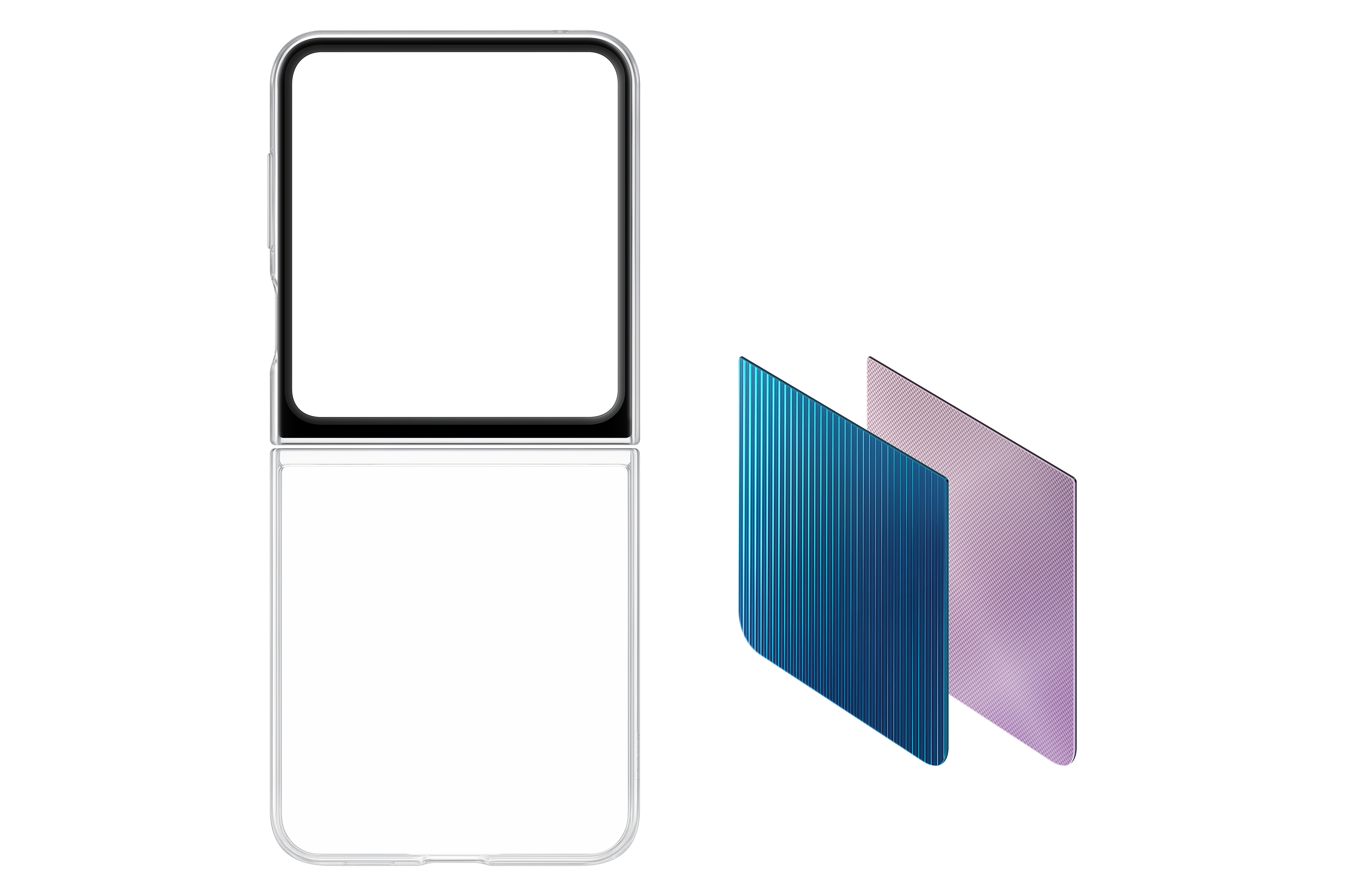 Samsung EF-ZF731CTEGWW mobile phone case 17 cm (6.7) Flip case Transparent