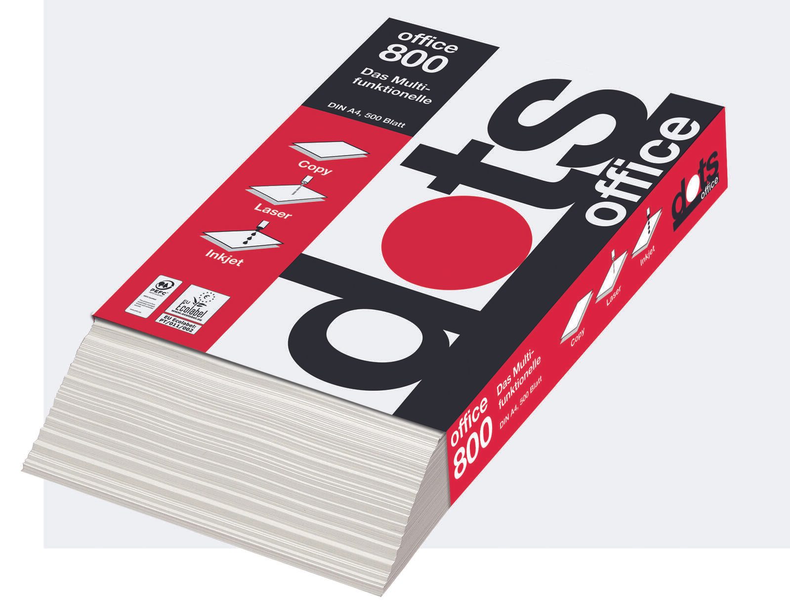 dots Kopierpapier office 800 DIN A4 75 g/qm 500 Blatt - Normal/Kopierpapier - 75 g/m