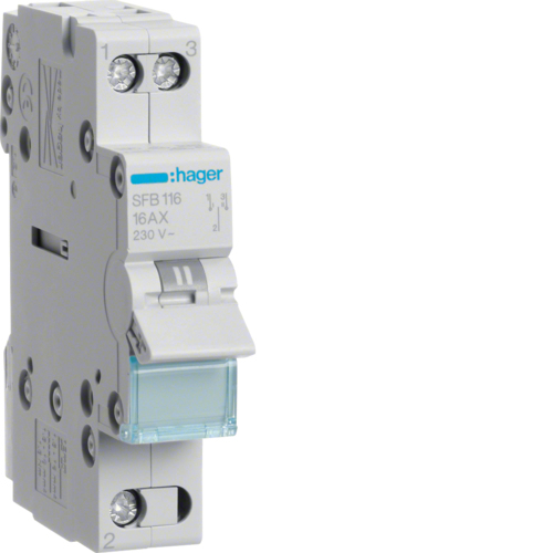 Hager SFB116 - 1P - Blau - Grau - 4000 V - 400 V - 50 - 60 Hz - 16 A