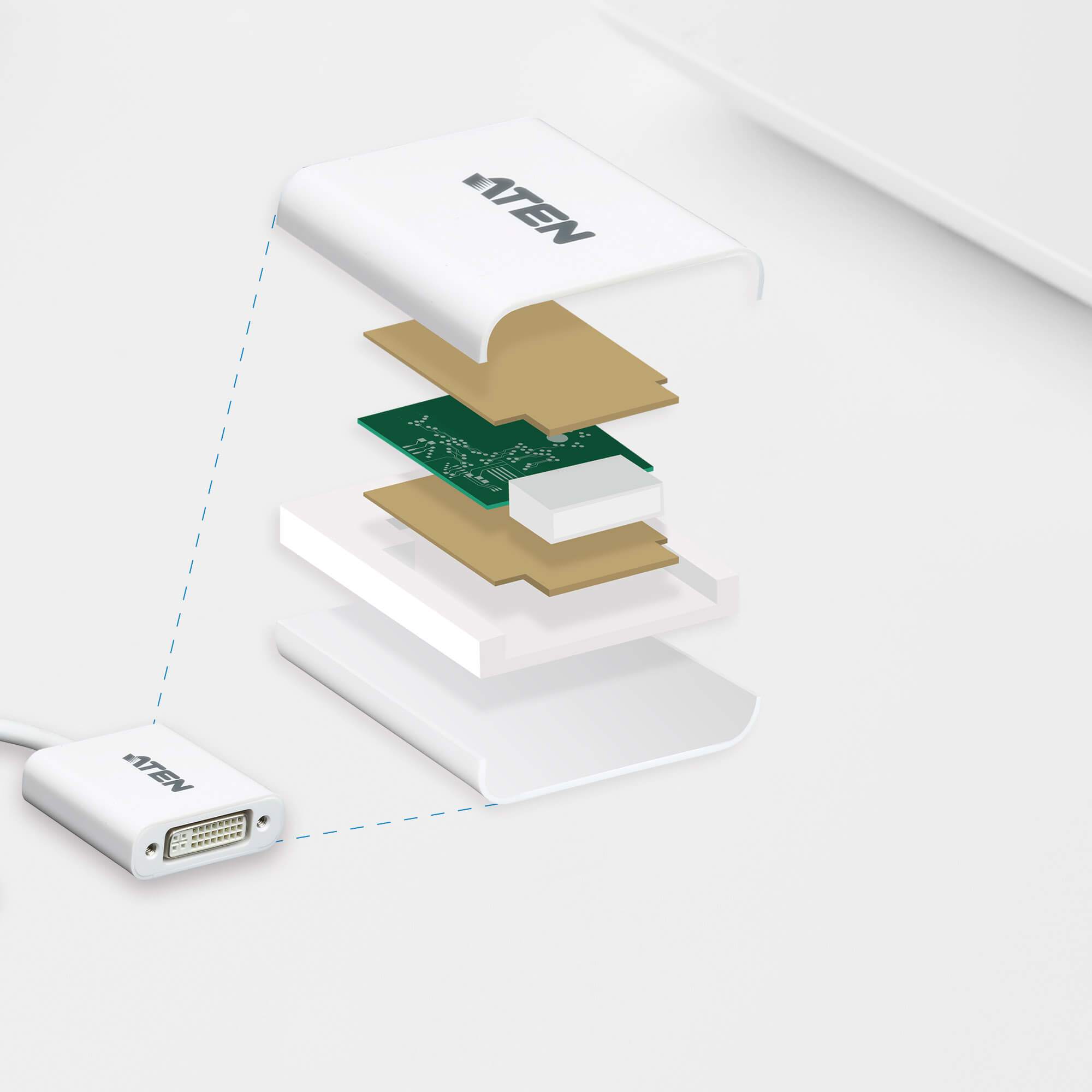 ATEN Adaptateur DisplayPort � DVI