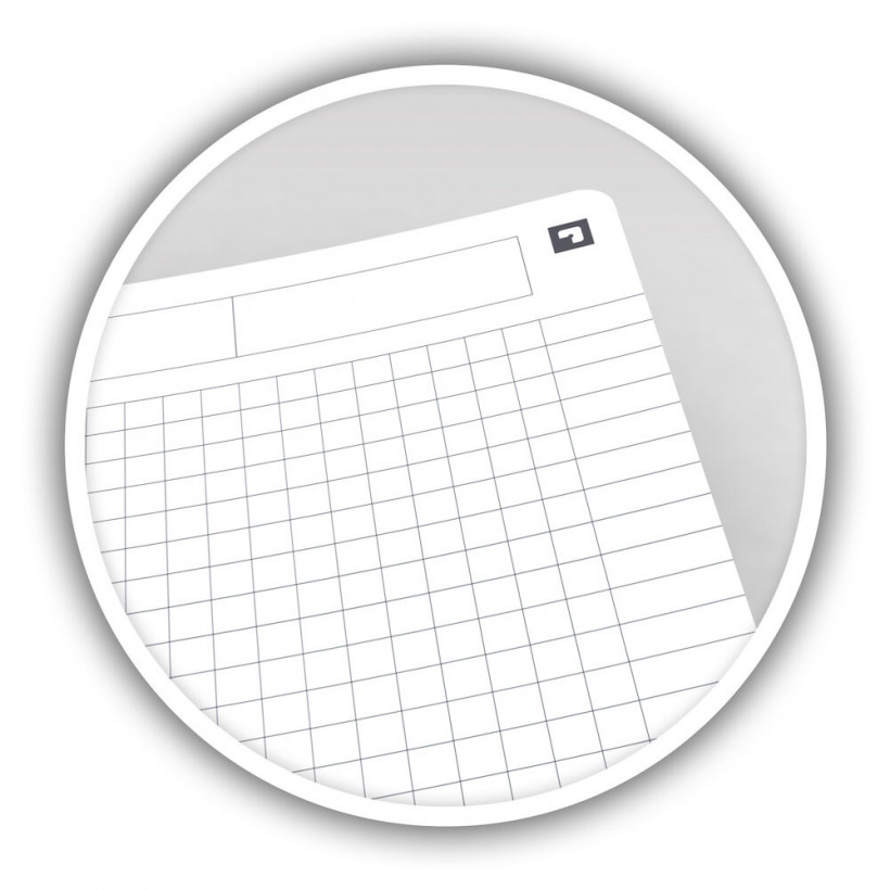Oxford Essentials - Muster - Blau - A4+ - 70 Bltter - 90 g/m - Kariertes Papier