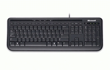 Microsoft Wired Desktop 600 tastiera Mouse incluso USB Nero