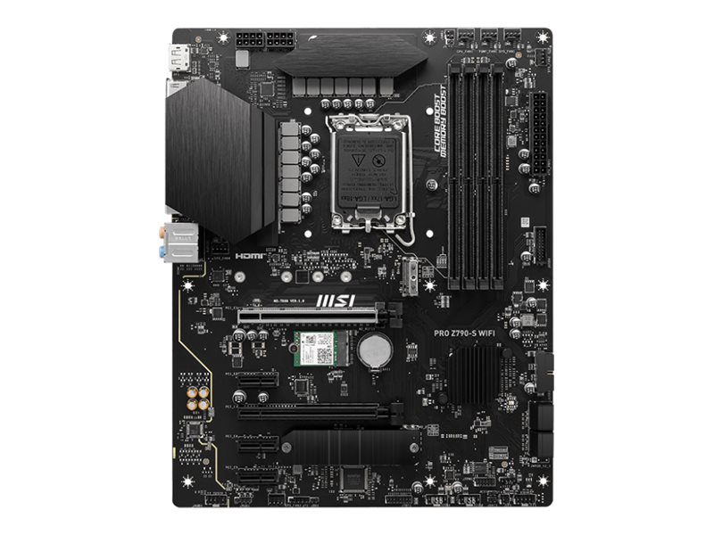 MSI PRO Z790-S Wifi - Motherboard - ATX - LGA1700-Sockel - Z790 Chipsatz - USB-C 3.2 Gen 2x2, USB 3.2 Gen 1 - 2.5 Gigabit LAN, Wi-Fi 6E, Bluetooth - Onboard-Grafik (CPU erforderlich)