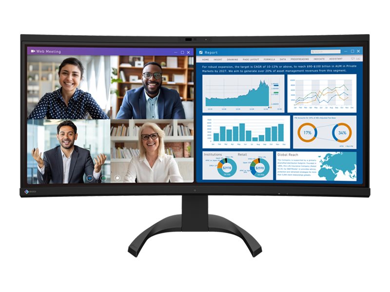 EIZO FlexScan EV3450XC-BK - Mit FlexStand - LED-Monitor - gebogen - 86.4 cm (34)