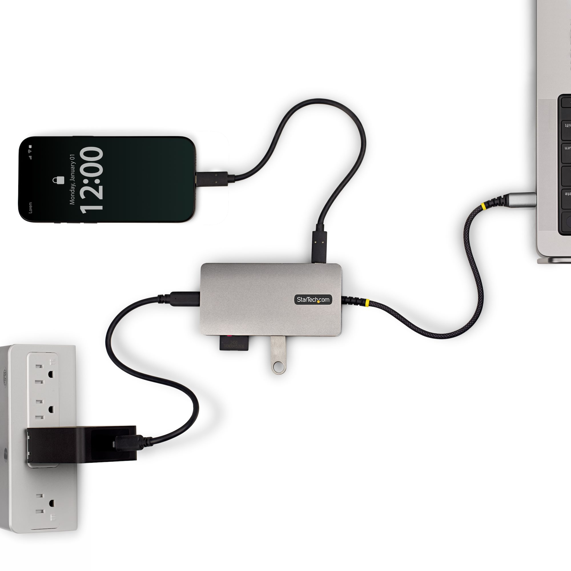 StarTech.com Adaptateur Multiport USB-C avec HDMI 4K 60Hz, 140W Power Delivery, Hub USB 10Gbps, GbE, Slots SD et MicroSD, Mini Dock Plug-and-Play pour PC Dell, HP, Lenovo