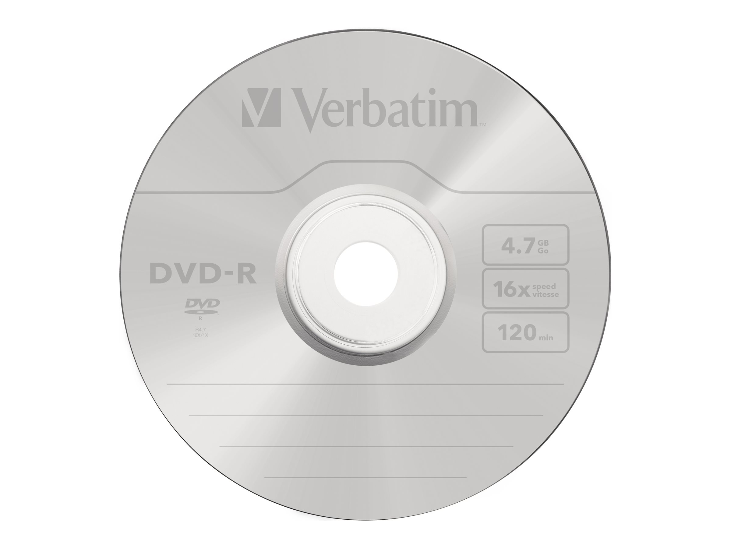 Verbatim 50 x DVD-R - 4.7 GB 16x - mattsilber