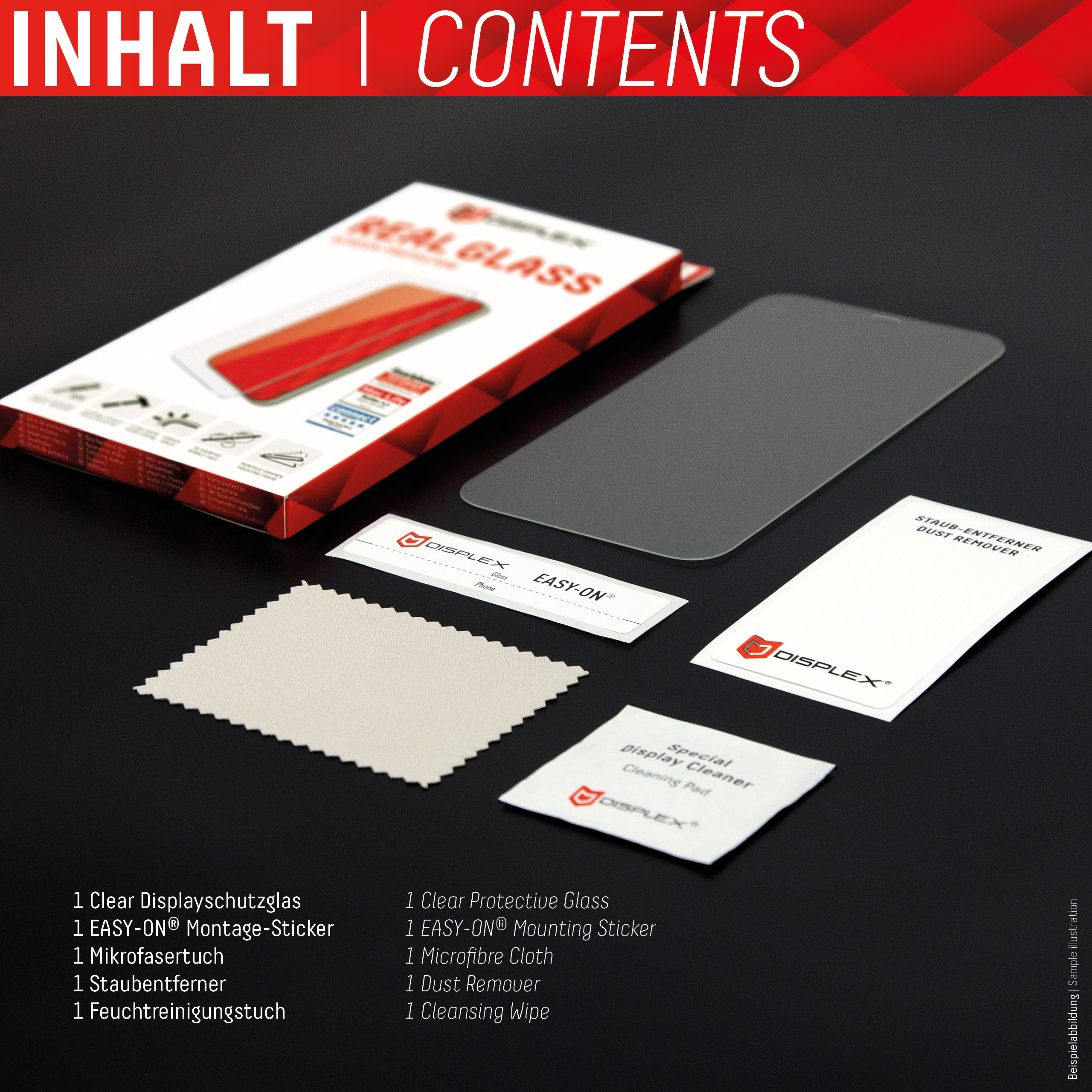 E.V.I. DISPLEX Real Glass - Bildschirmschutz fr Handy