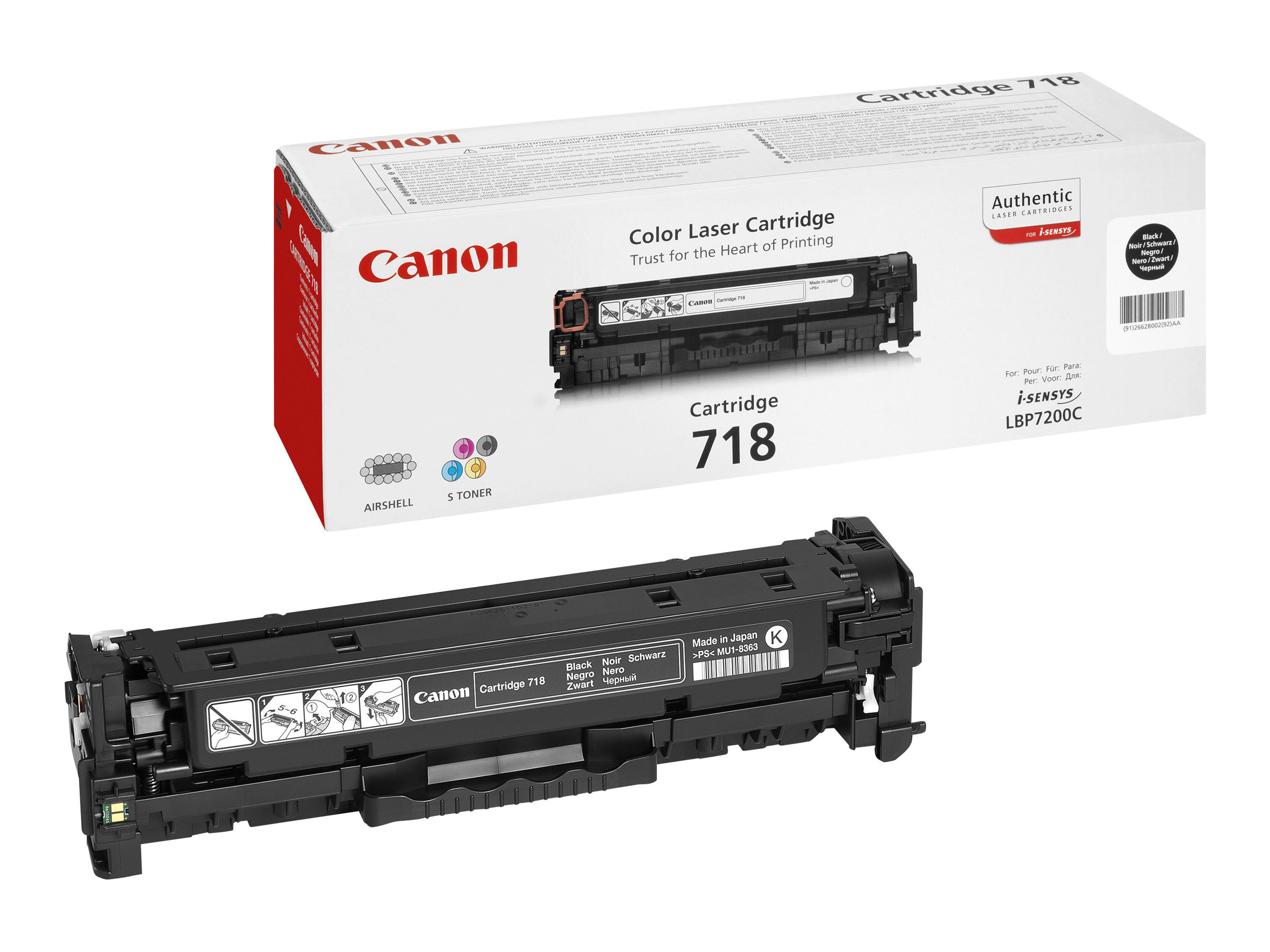 Canon CRG-718 Bk toner cartridge 1 pc(s) Original Black