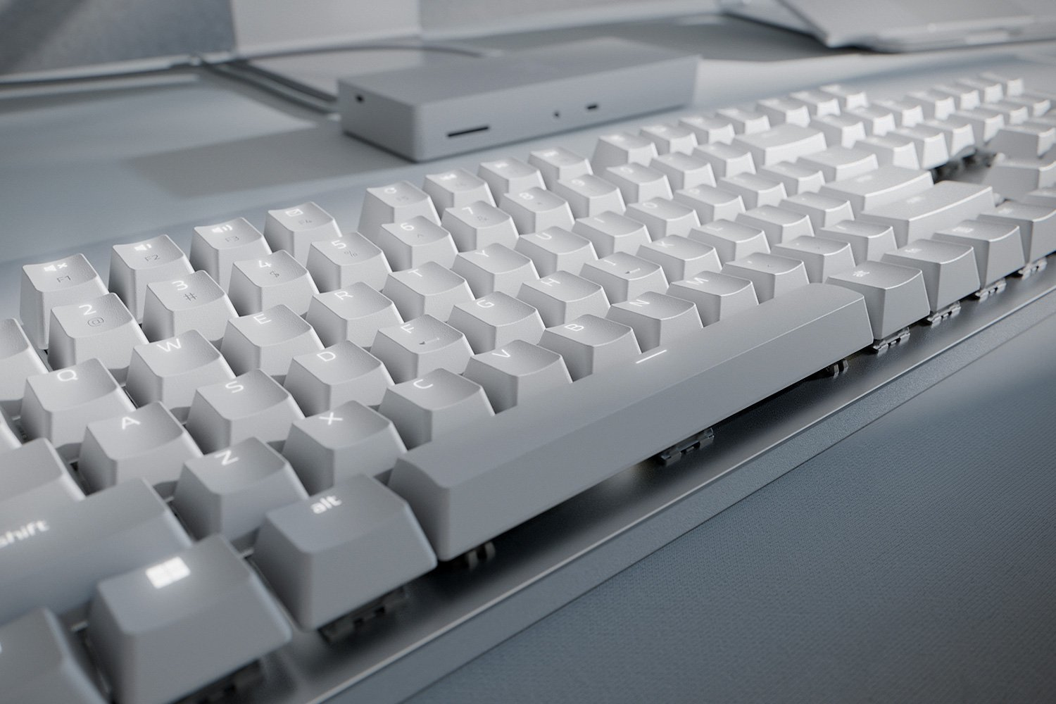Razer Pro Type Ultra teclado USB + RF Wireless + Bluetooth QWERTY Alemn Blanco