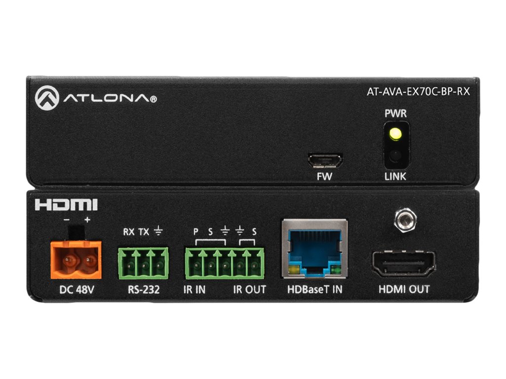 Atlona AT-AVA-EX70C-BP-KIT network extender Network transmitter & receiver Black