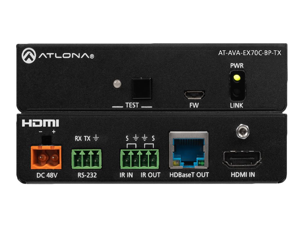 Atlona AT-AVA-EX70C-BP-KIT network extender Network transmitter & receiver Black