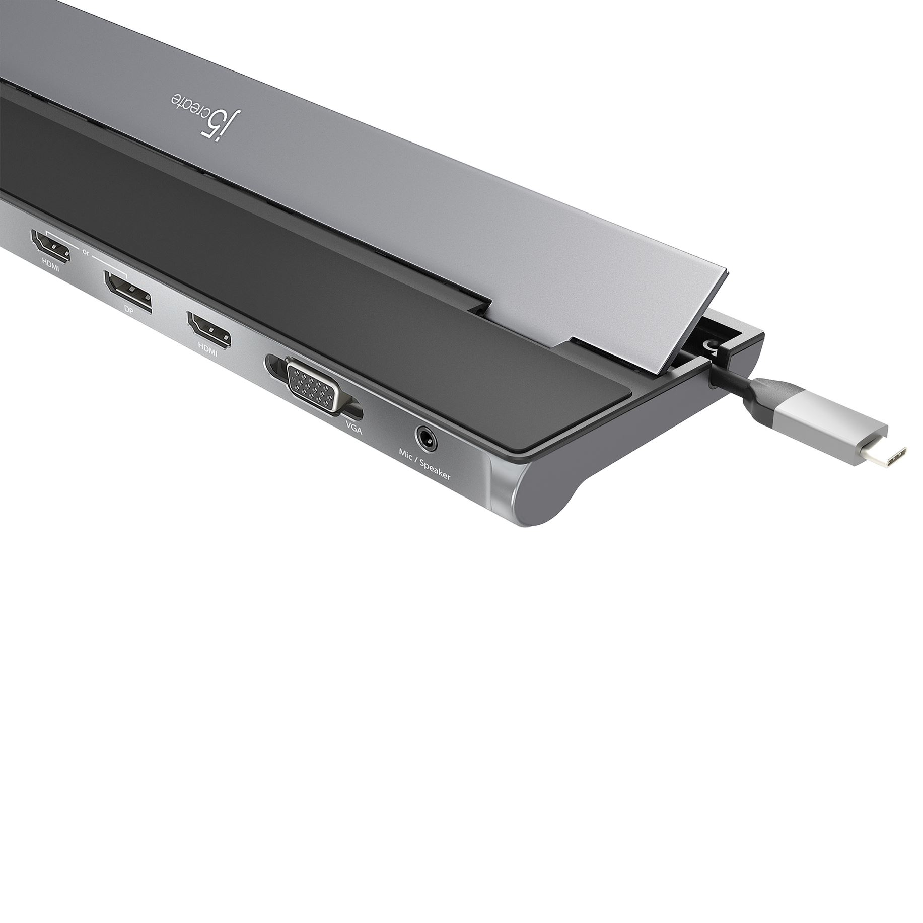 j5create JCD543P-EN Estaci�n de acoplamiento de pantalla triple USB-C� con adaptador PD de 100W - UE
