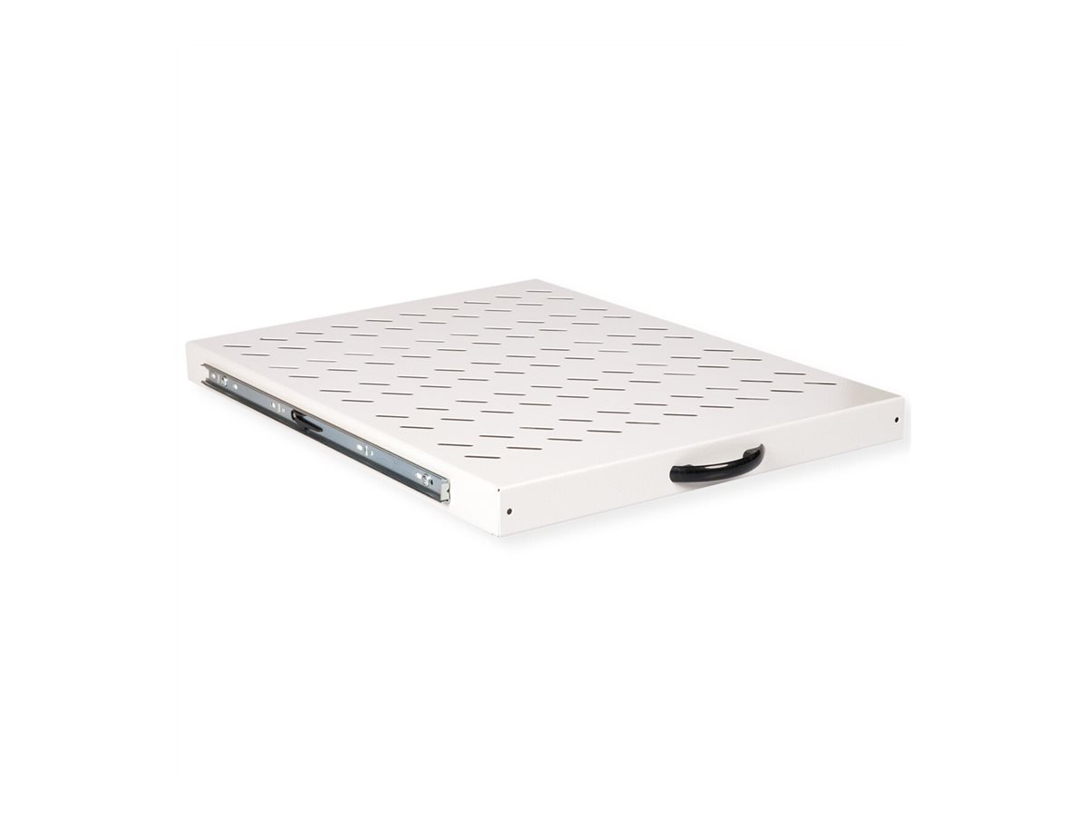ROLINE Rack-Schieberegal - 550 mm tief, Tragf�higkeit 25 kg - RAL 7035, Hellgrau - 1U - 48.3 cm (19)