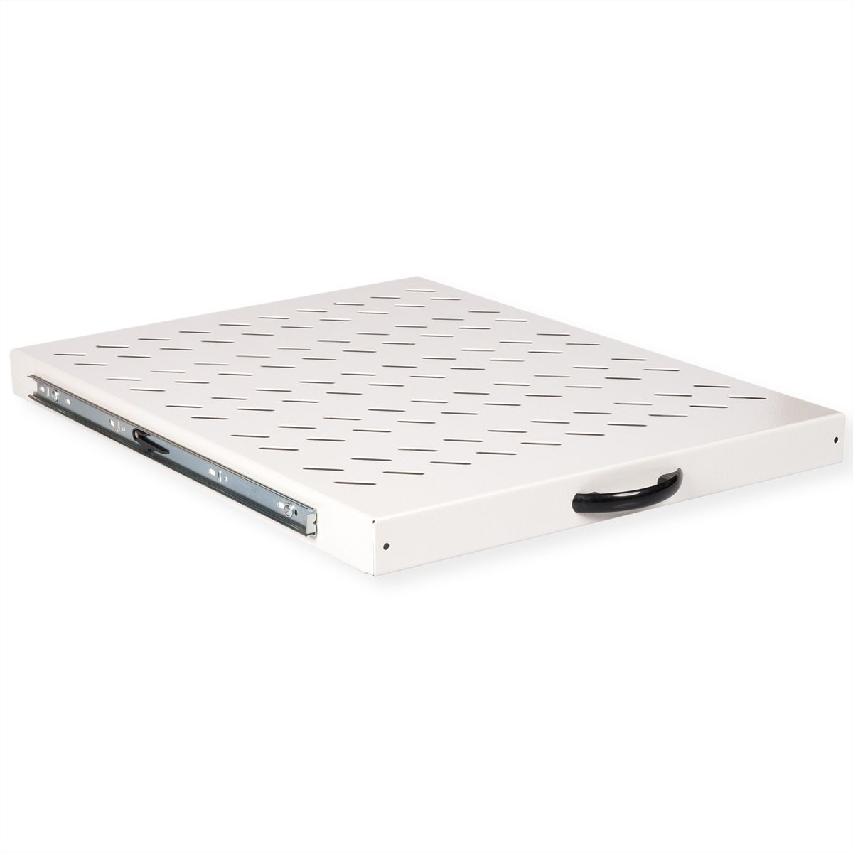 ROLINE Rack-Schieberegal - 550 mm tief, Tragf�higkeit 25 kg - RAL 7035, Hellgrau - 1U - 48.3 cm (19)