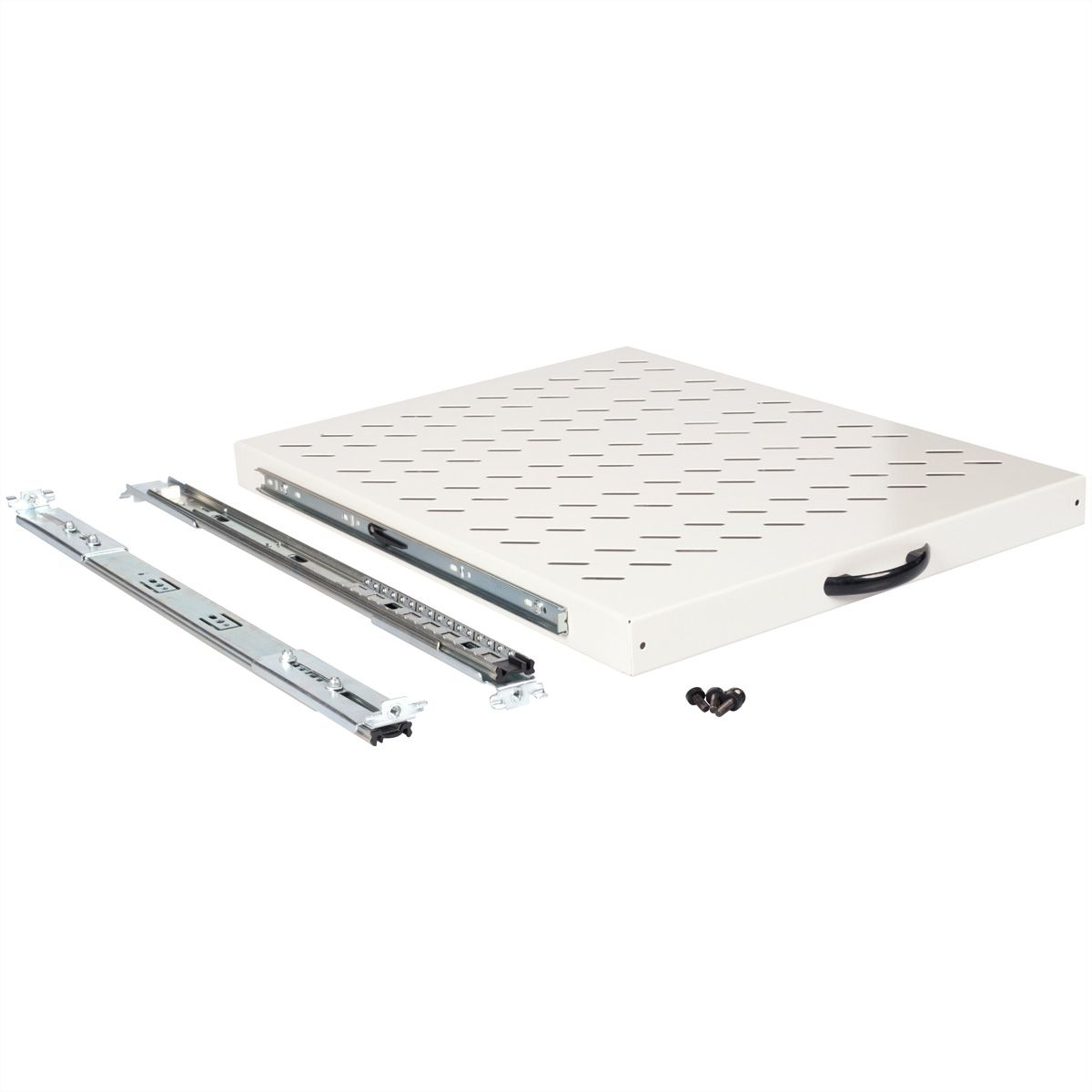 ROLINE Rack-Schieberegal - 550 mm tief, Tragf�higkeit 25 kg - RAL 7035, Hellgrau - 1U - 48.3 cm (19)