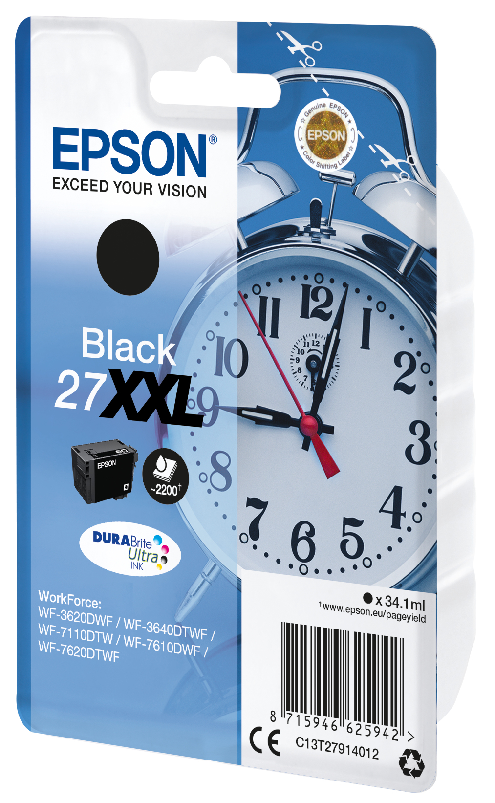 Epson 27XXL - 34.1 ml - XL - Schwarz - Original