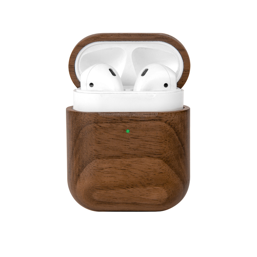 Woodcessories AirCase Schutzhlle fr Apple AirPods 1. und 2. Generation braun