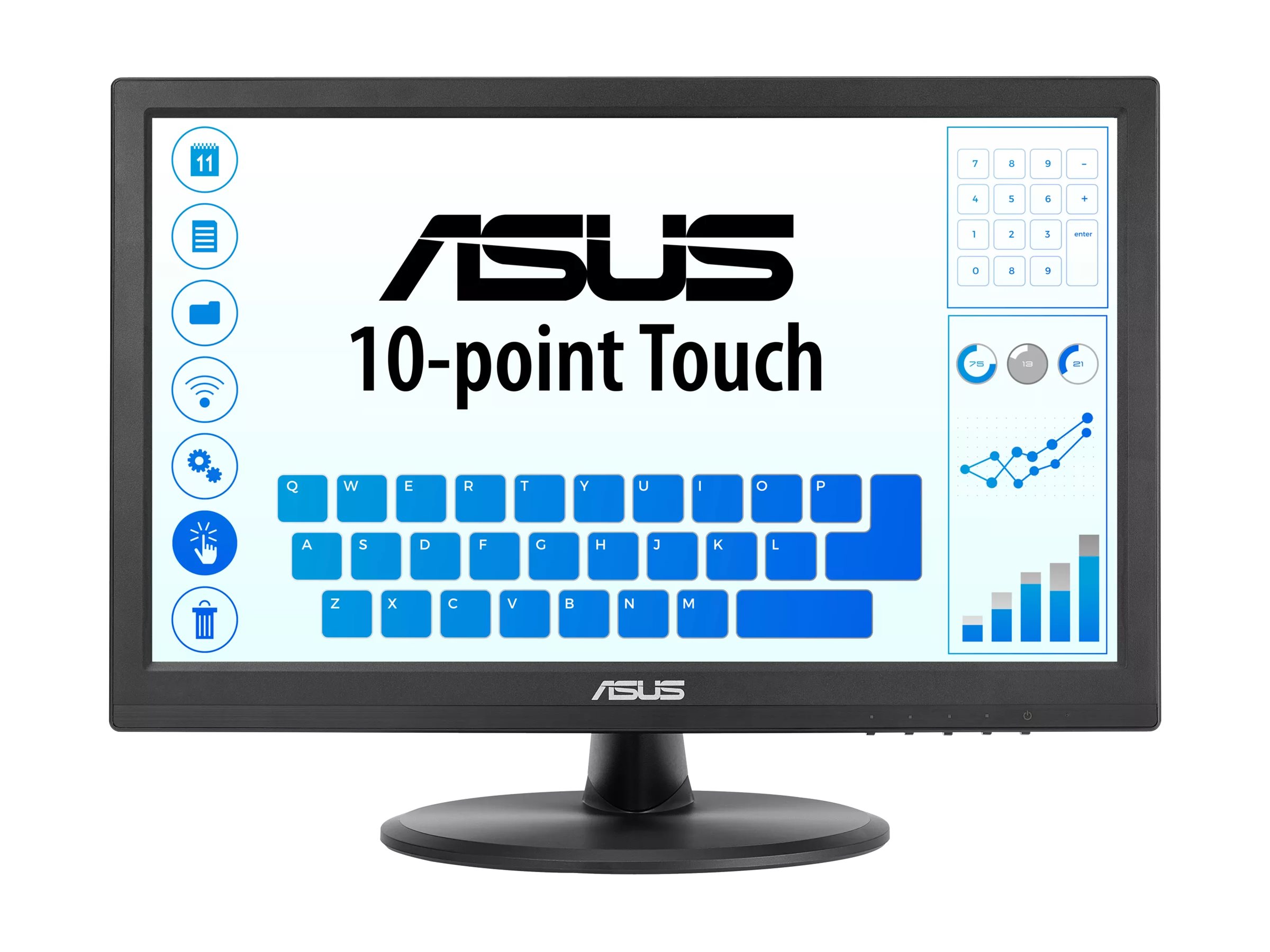 ASUS Touch VT169HE computer monitor 39.6 cm (15.6) 1920 x 1080 pixels Full HD LED Touchscreen Tabletop Black