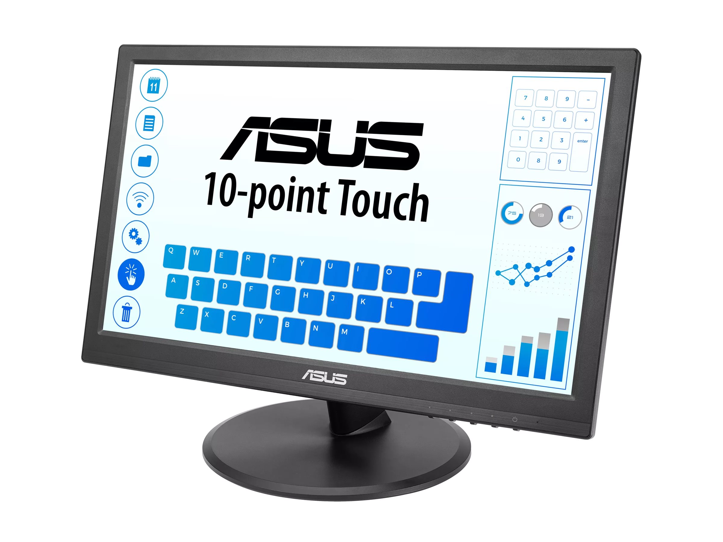 ASUS Touch VT169HE computer monitor 39.6 cm (15.6) 1920 x 1080 pixels Full HD LED Touchscreen Tabletop Black