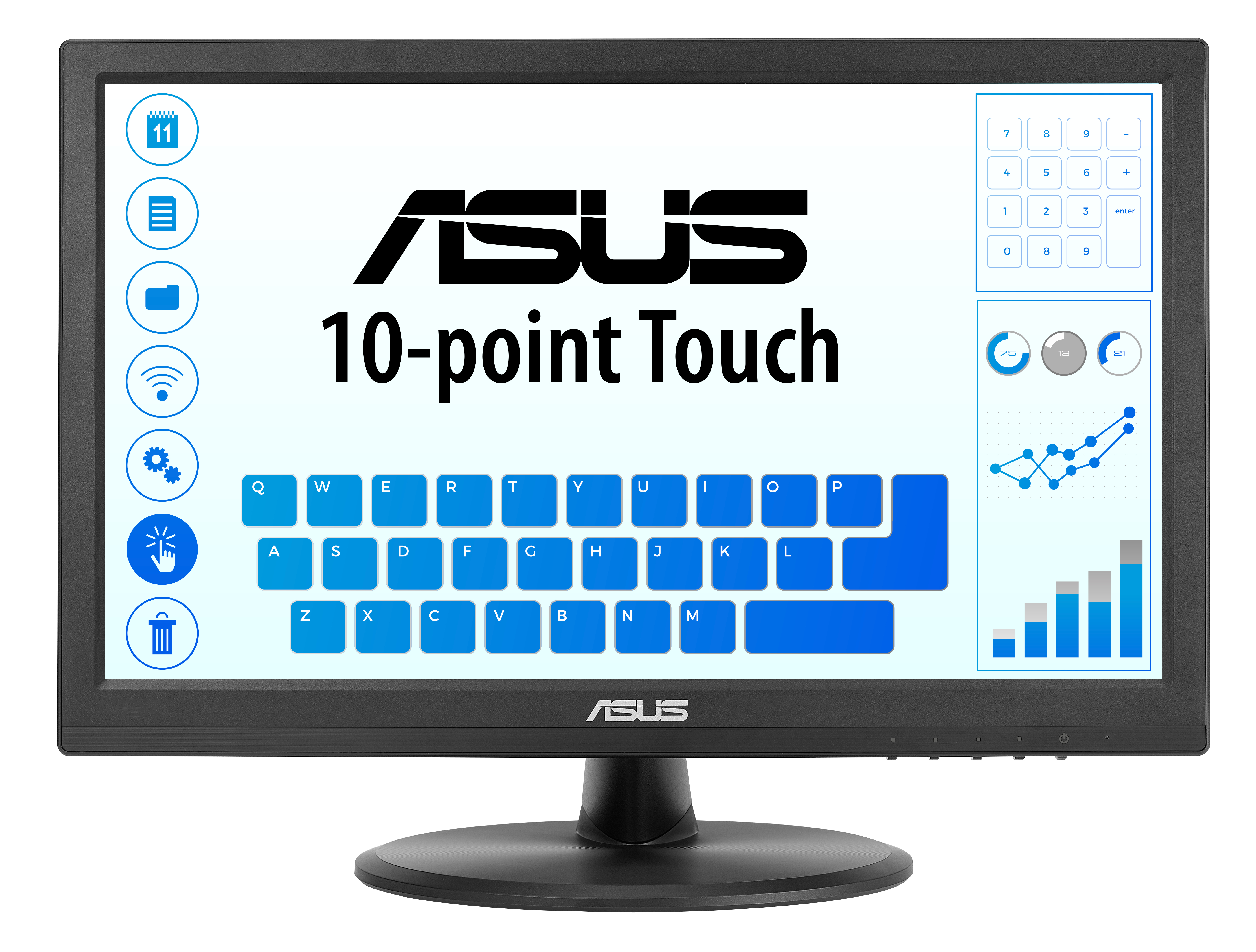 ASUS Touch VT169HE computer monitor 39.6 cm (15.6) 1920 x 1080 pixels Full HD LED Touchscreen Tabletop Black