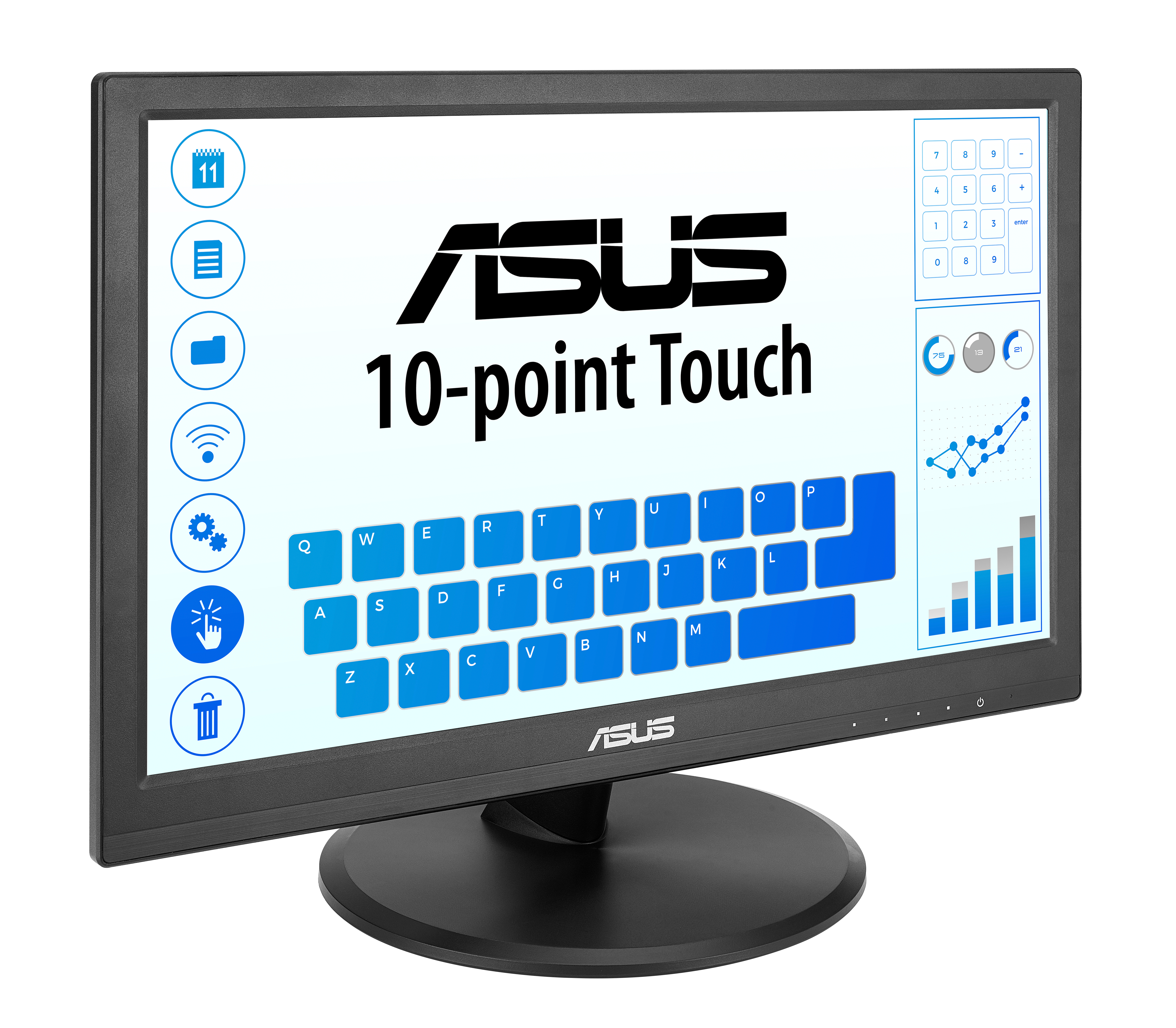 ASUS Touch VT169HE computer monitor 39.6 cm (15.6) 1920 x 1080 pixels Full HD LED Touchscreen Tabletop Black