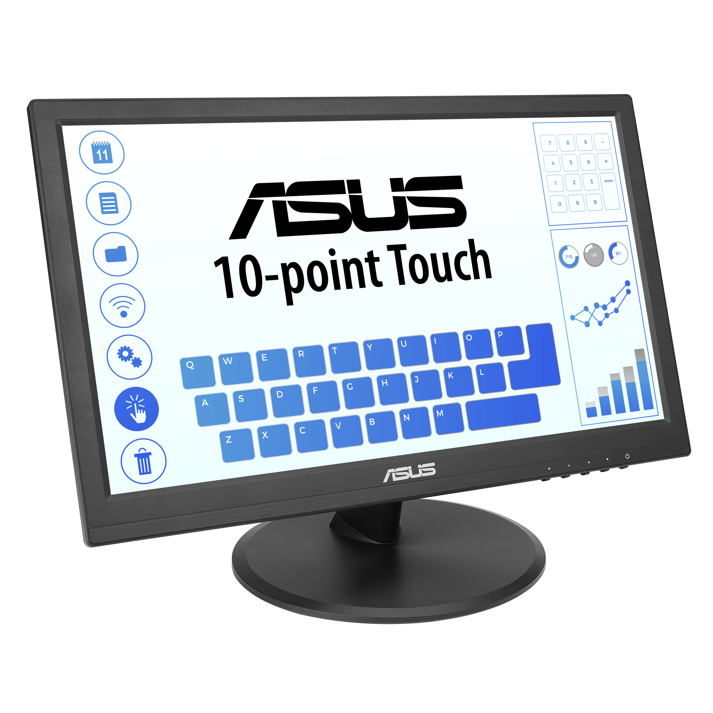 ASUS Touch VT169HE computer monitor 39.6 cm (15.6) 1920 x 1080 pixels Full HD LED Touchscreen Tabletop Black