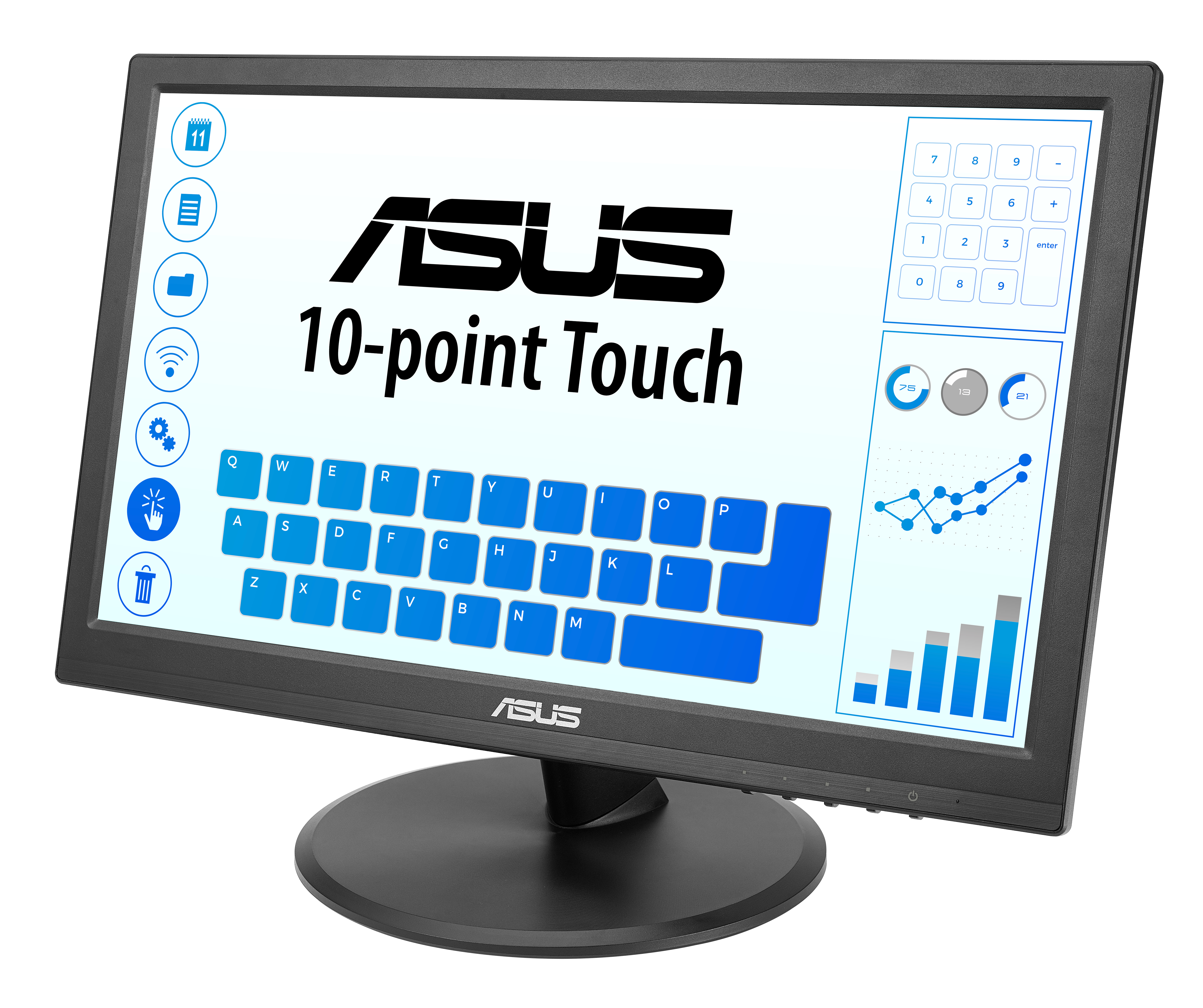 ASUS Touch VT169HE computer monitor 39.6 cm (15.6) 1920 x 1080 pixels Full HD LED Touchscreen Tabletop Black