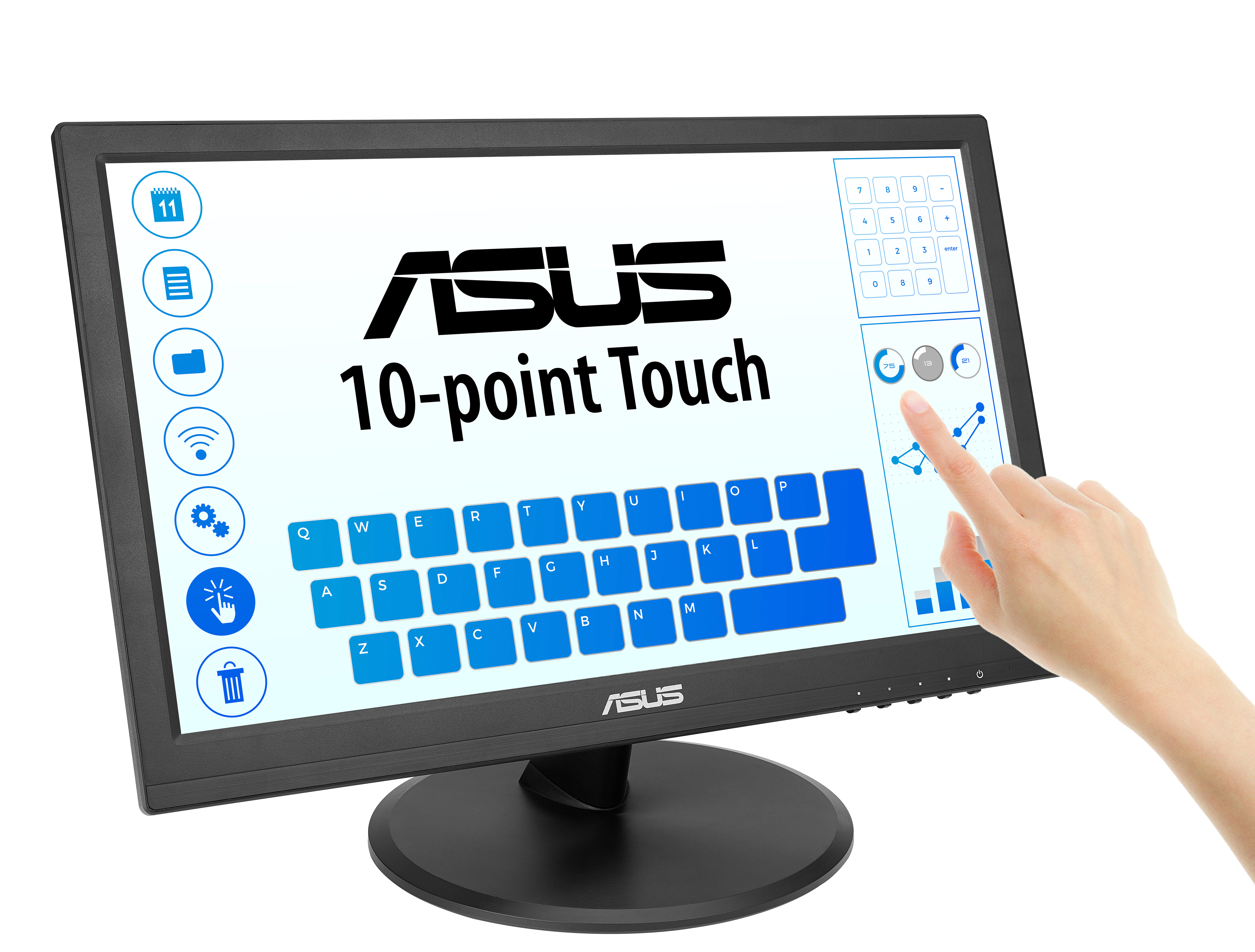 ASUS Touch VT169HE computer monitor 39.6 cm (15.6) 1920 x 1080 pixels Full HD LED Touchscreen Tabletop Black