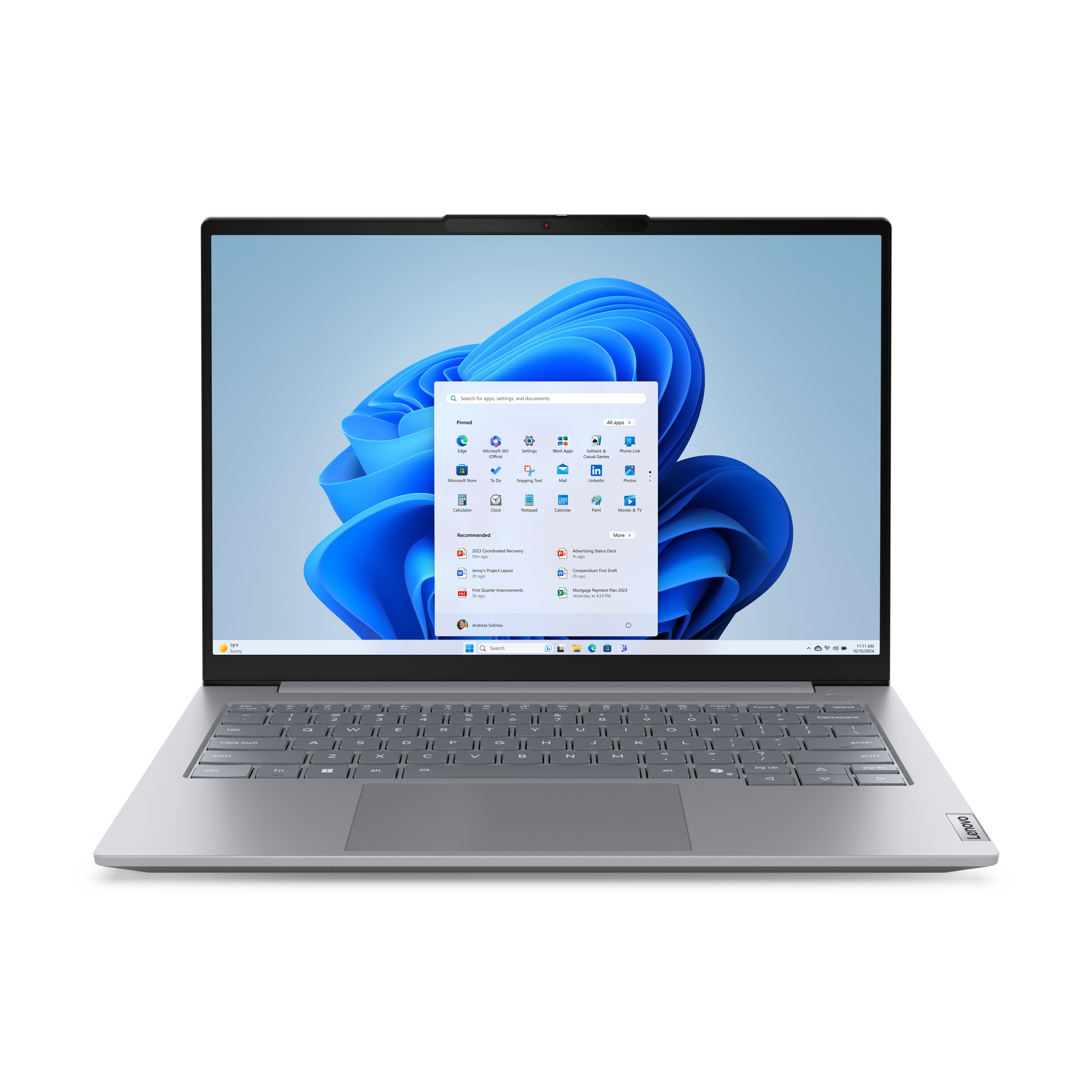 Lenovo ThinkBook 14 G8 IAL Intel Core Ultra 5 225U Port�til 35,6 cm (14) WUXGA 32 GB DDR5-SDRAM 512 GB SSD Wi-Fi 6E (802.11ax) Windows 11 Pro Alem�n Gris