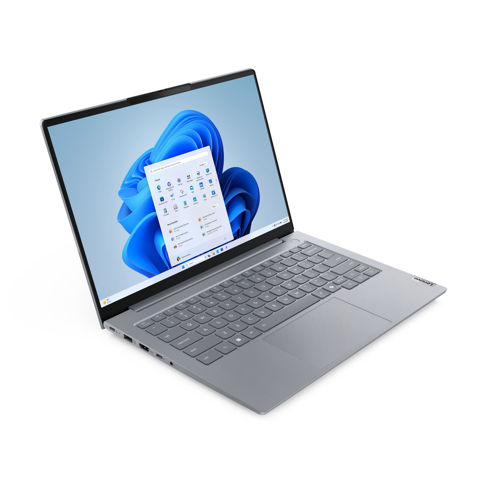Lenovo ThinkBook 14 G8 IAL Intel Core Ultra 5 225U Port�til 35,6 cm (14) WUXGA 32 GB DDR5-SDRAM 512 GB SSD Wi-Fi 6E (802.11ax) Windows 11 Pro Alem�n Gris