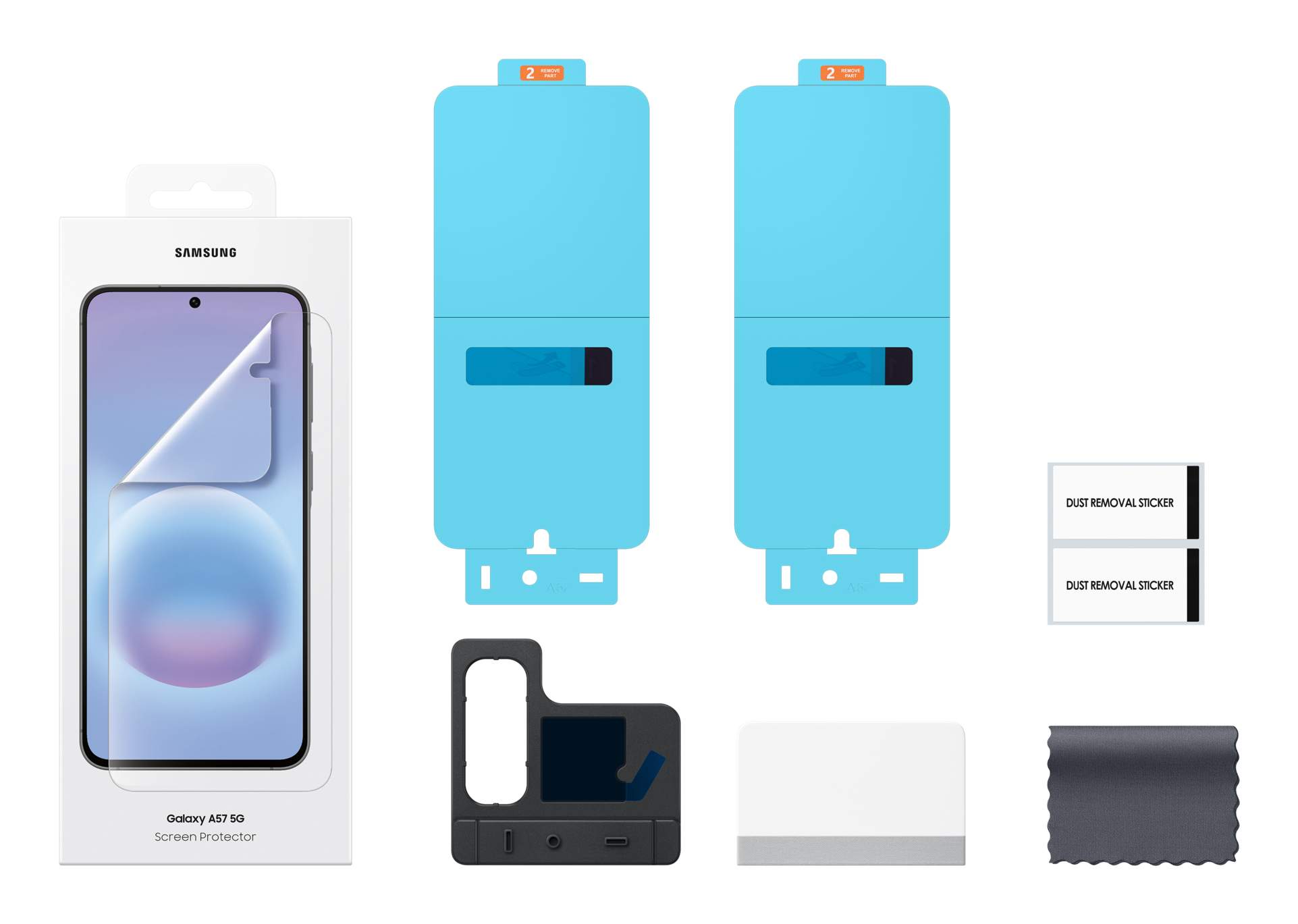 Samsung EF-UA576CTEGWW mobile phone screen/back protector Clear screen protector 2 pc(s)