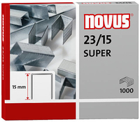 Novus Dahle Novus 23/15 SUPER - Klammerpack - 1,5 cm - Befestigung - 1000 Heftklammern - Stahl - Edelstahl