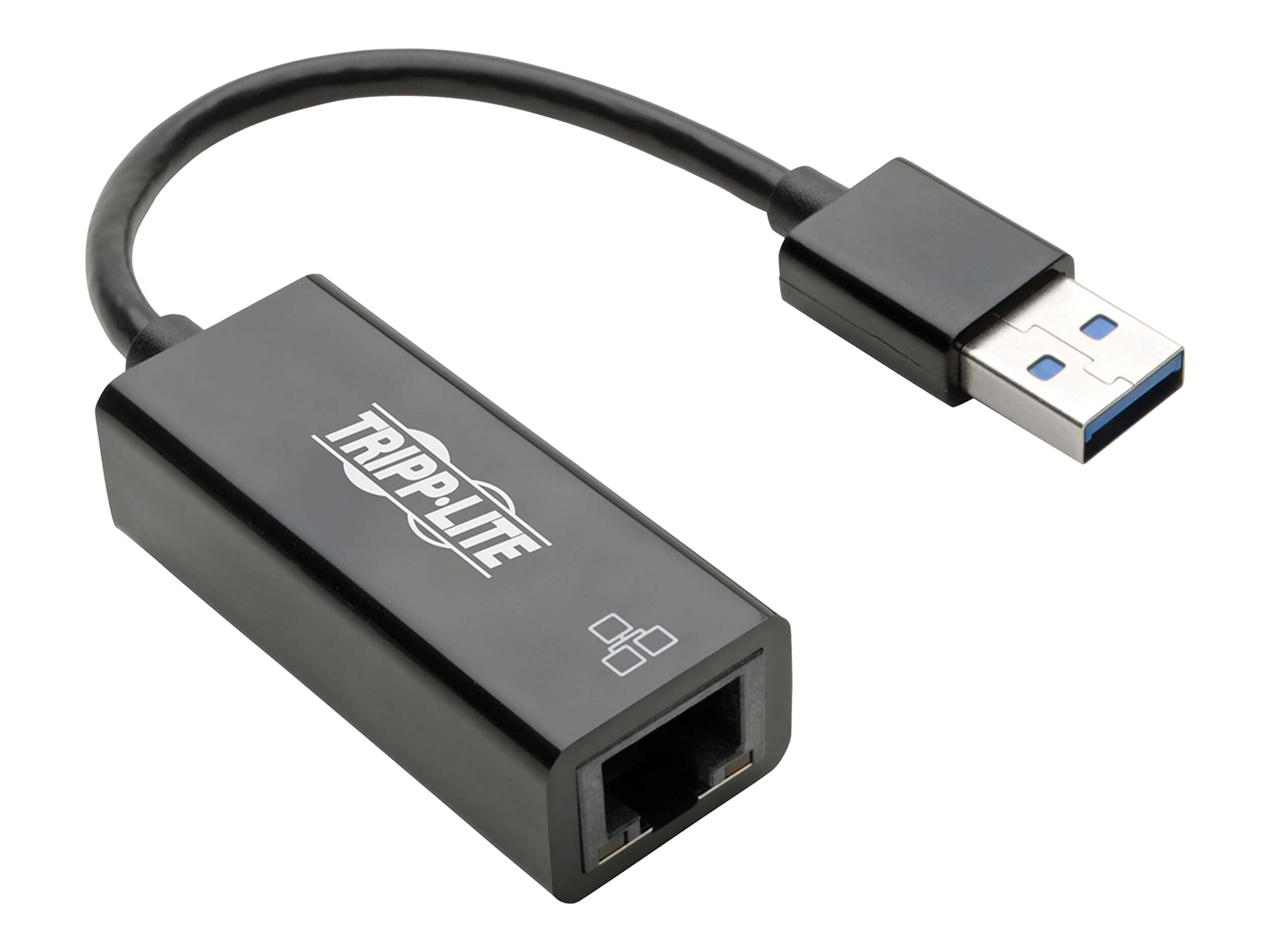 Tripp Lite U336-000-R USB 3.0 to Gigabit Ethernet NIC Network Adapter - 10/100/1000 Mbps, Black