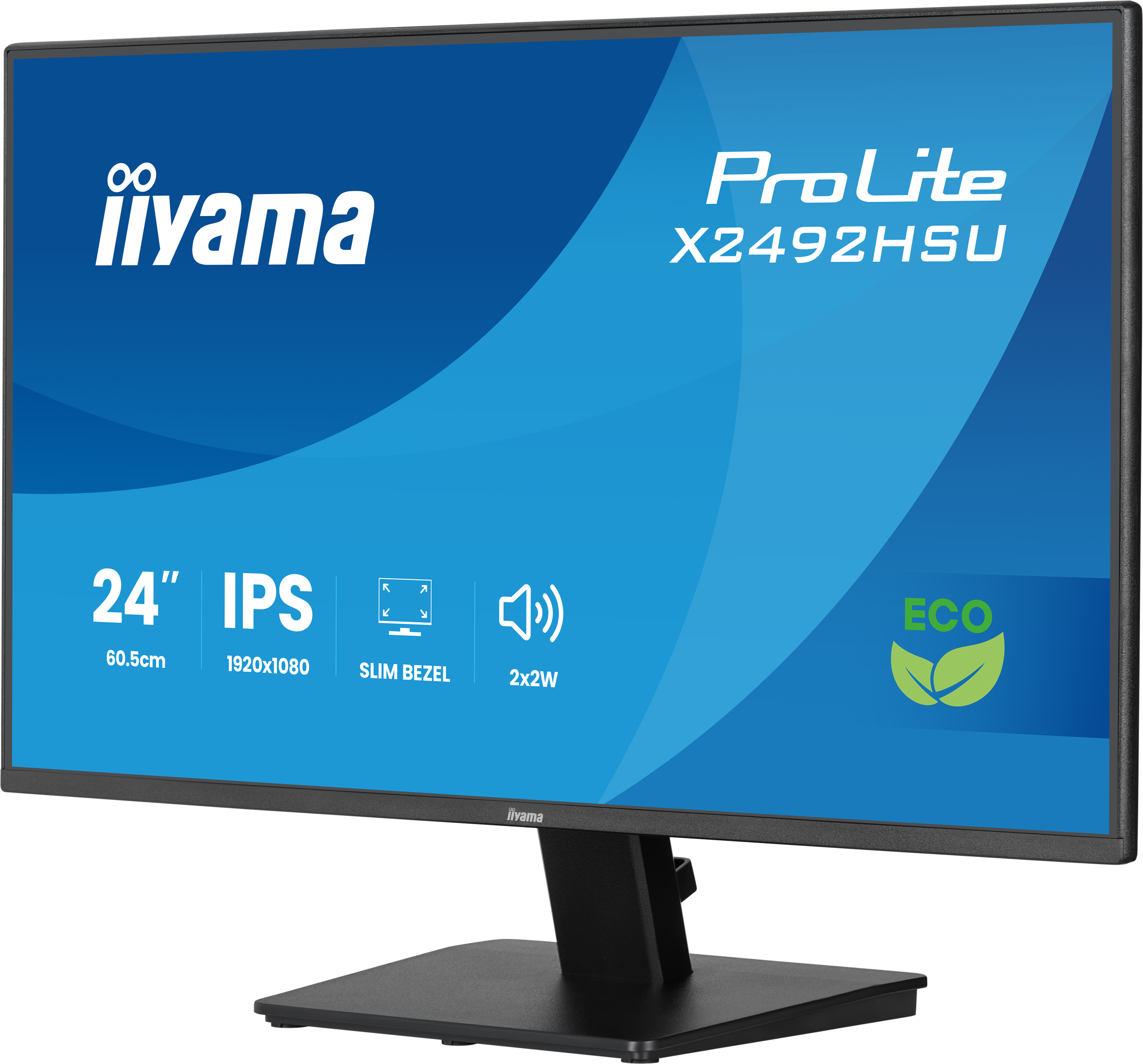 iiyama ProLite 24 IPS Full HD panel with 4-side slim bezel and B energy class