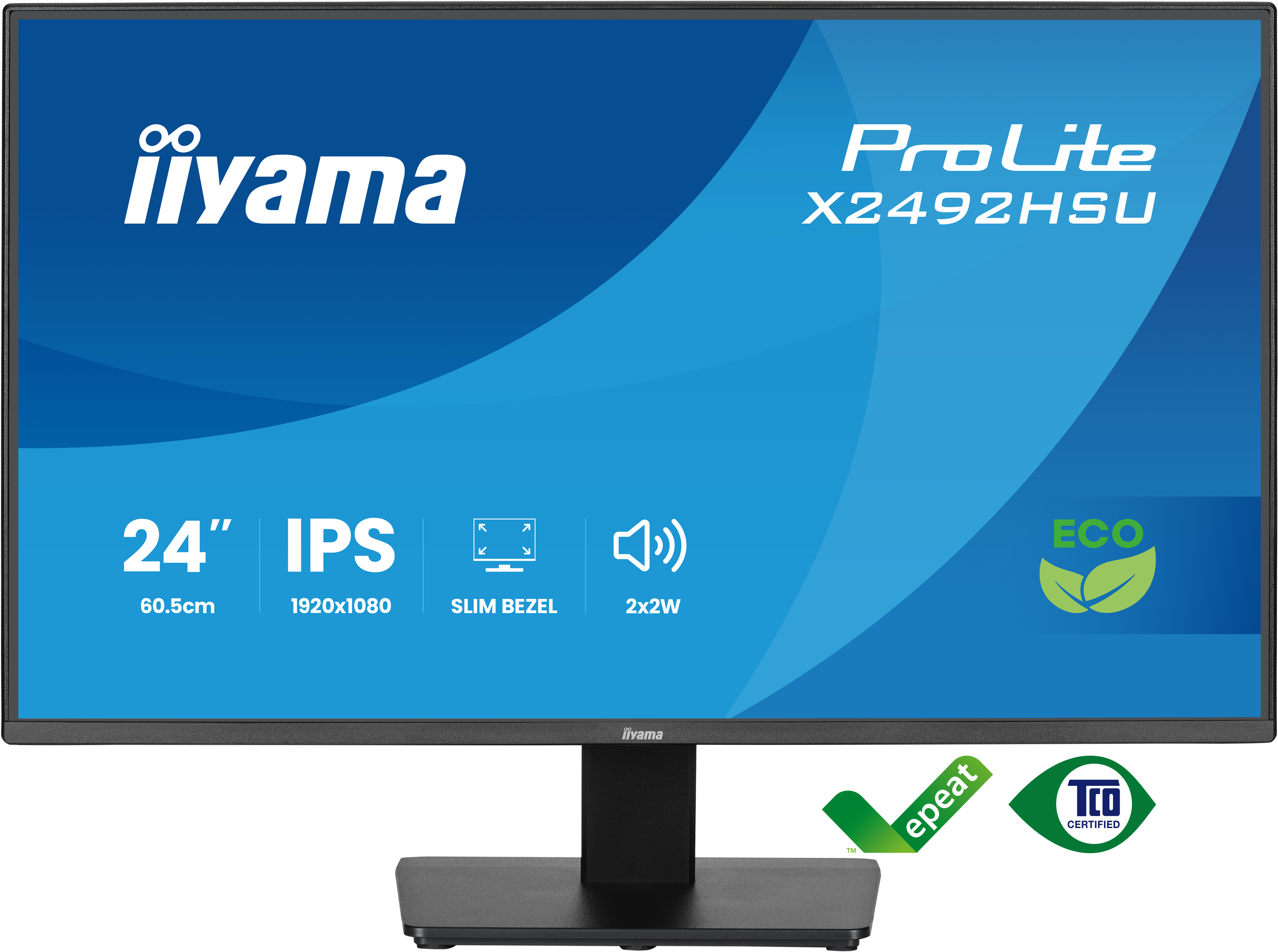 iiyama ProLite 24 IPS Full HD panel with 4-side slim bezel and B energy class