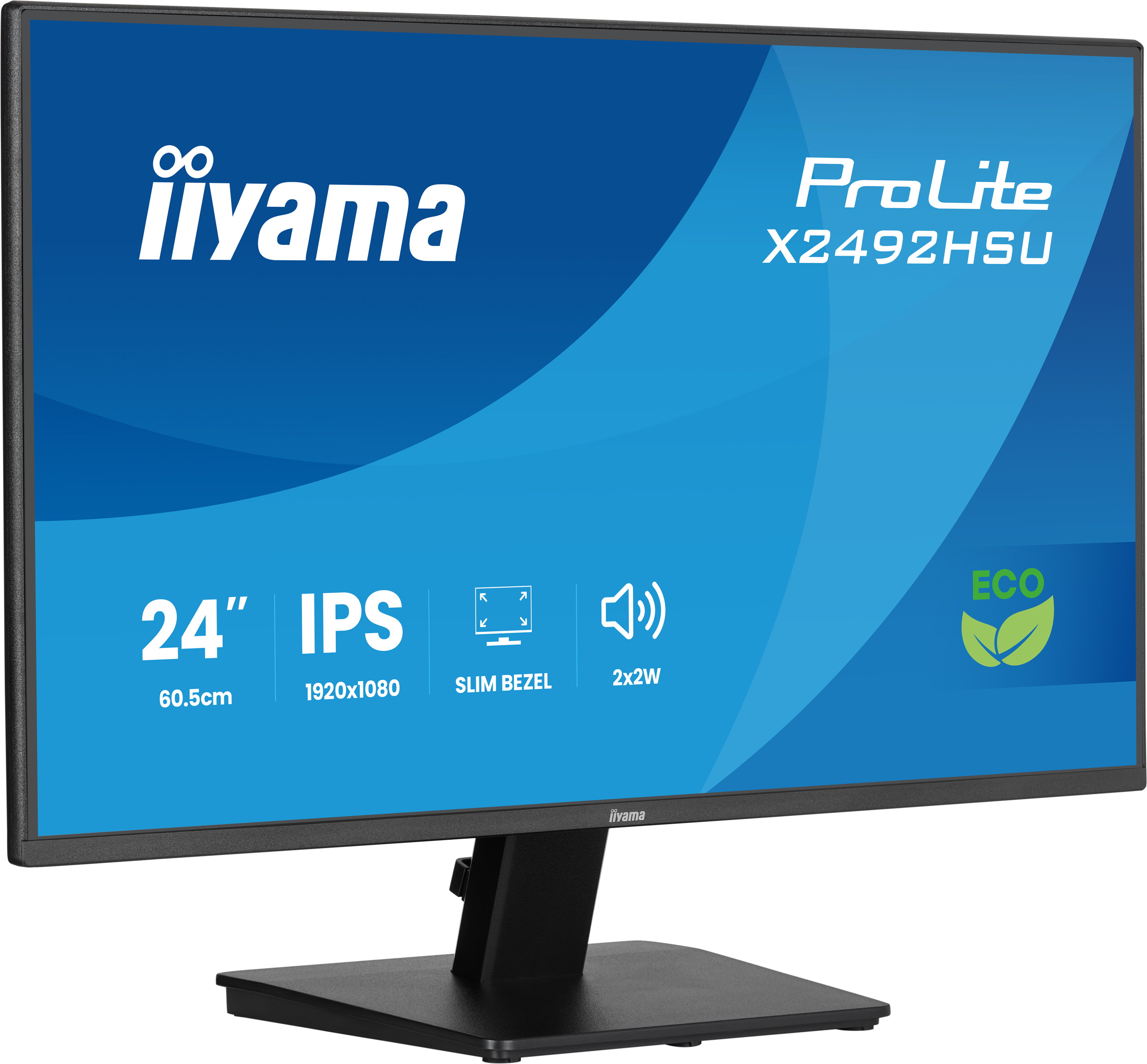 iiyama ProLite 24 IPS Full HD panel with 4-side slim bezel and B energy class