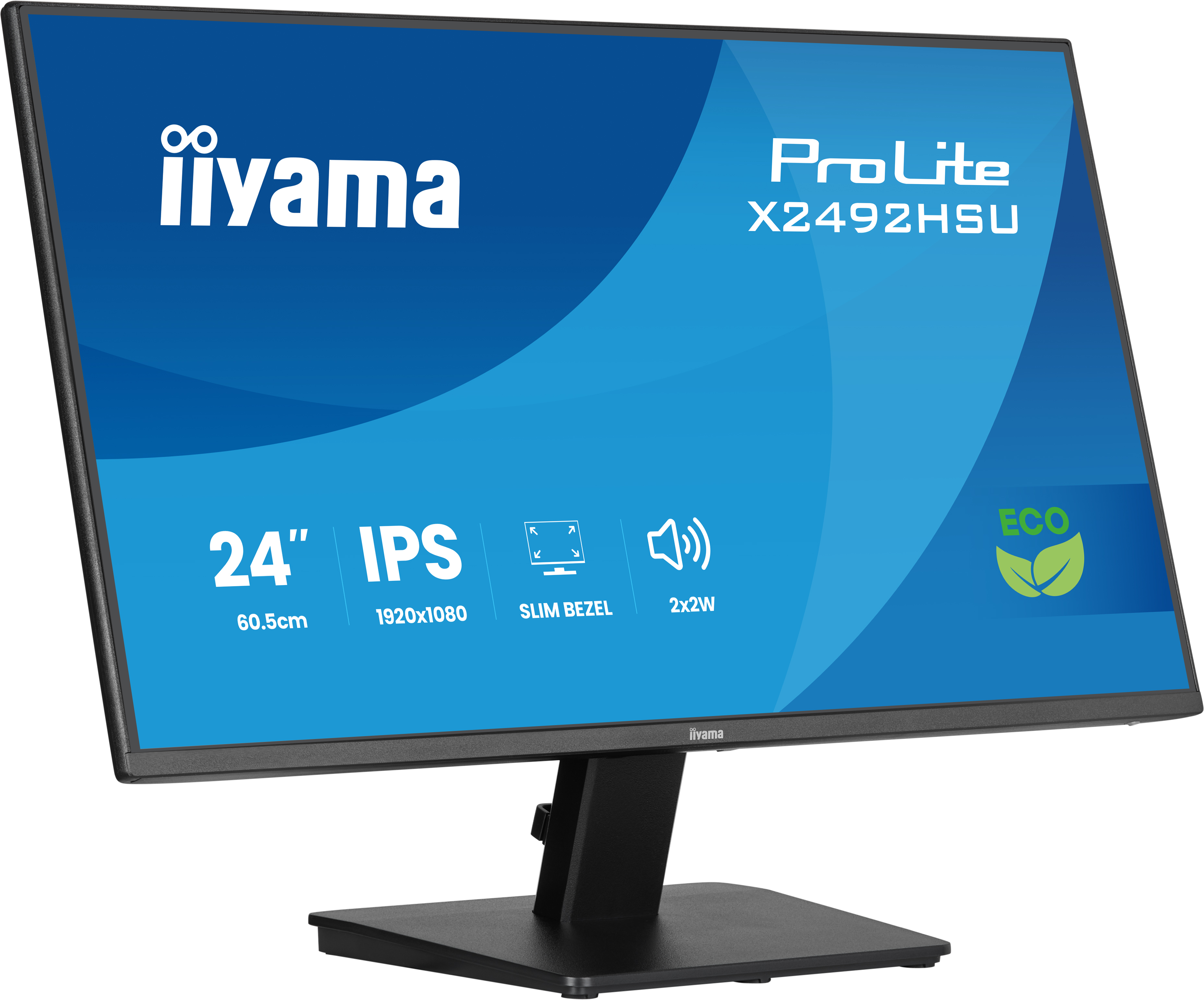 iiyama ProLite 24 IPS Full HD panel with 4-side slim bezel and B energy class