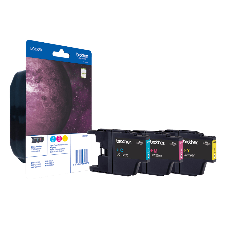 Brother LC1220RBWBP - Gelb, Cyan, Magenta - original